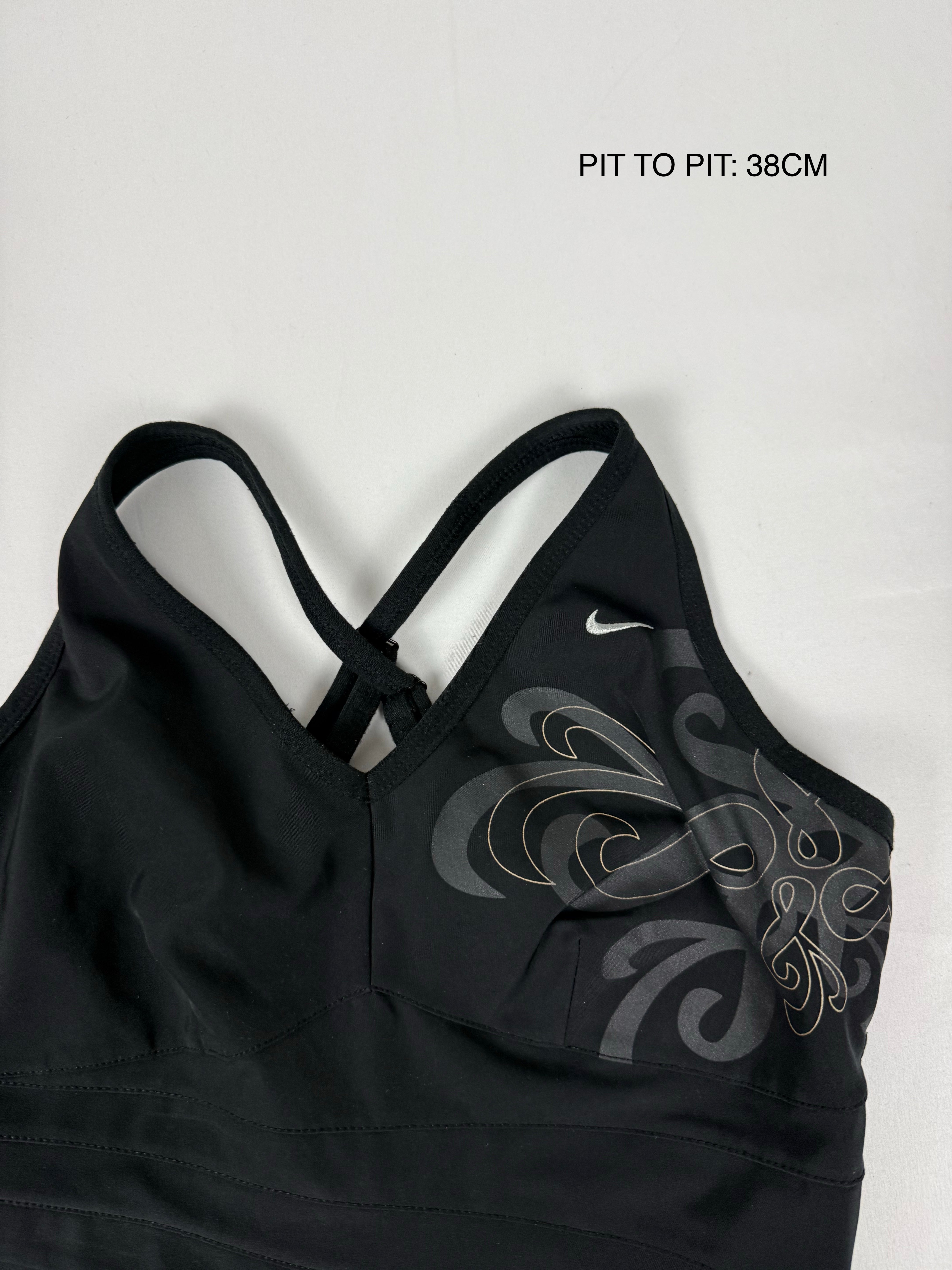 Black activewear graphic top (XS/S)