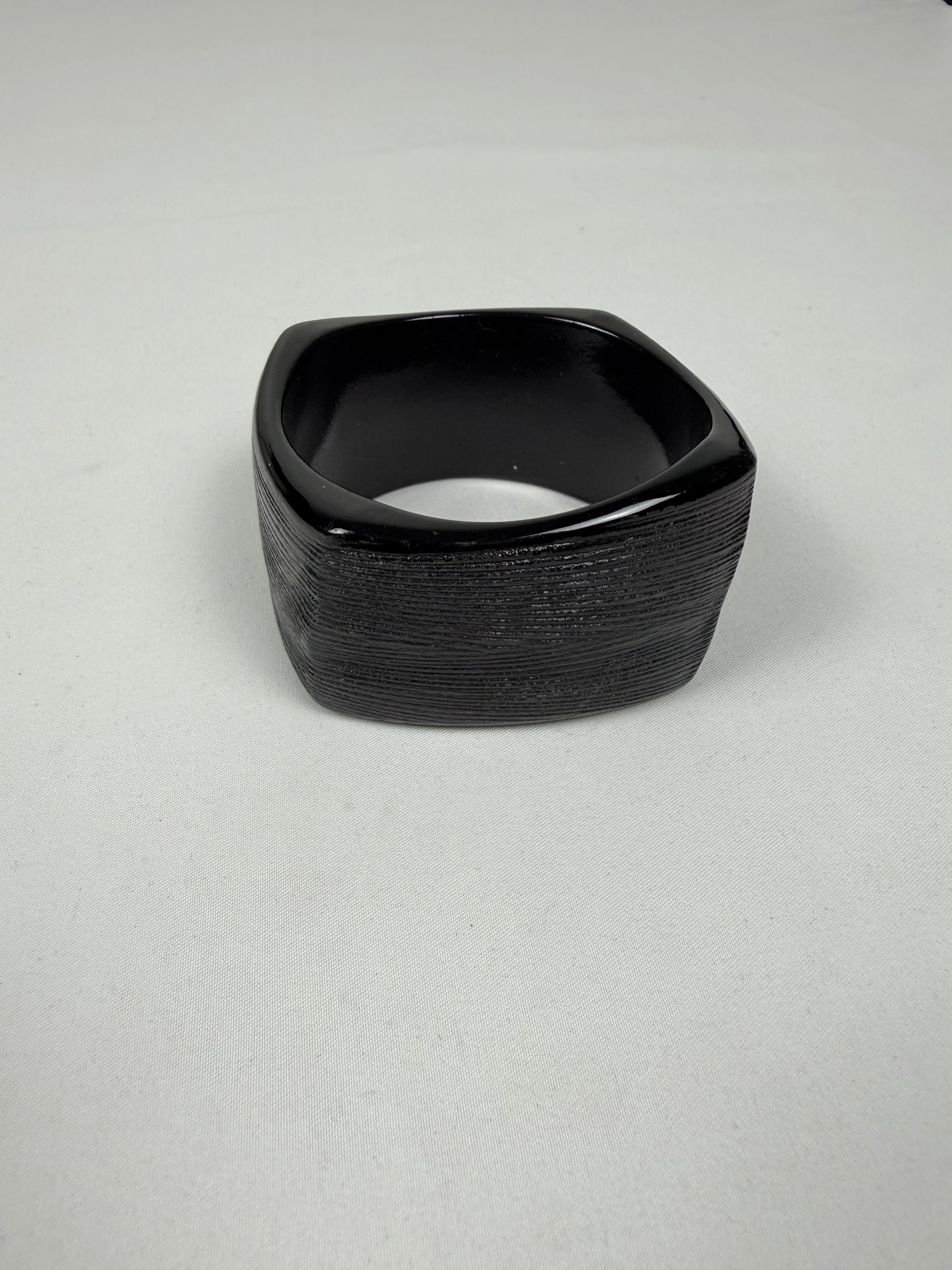 Black maxi bangle bracelet