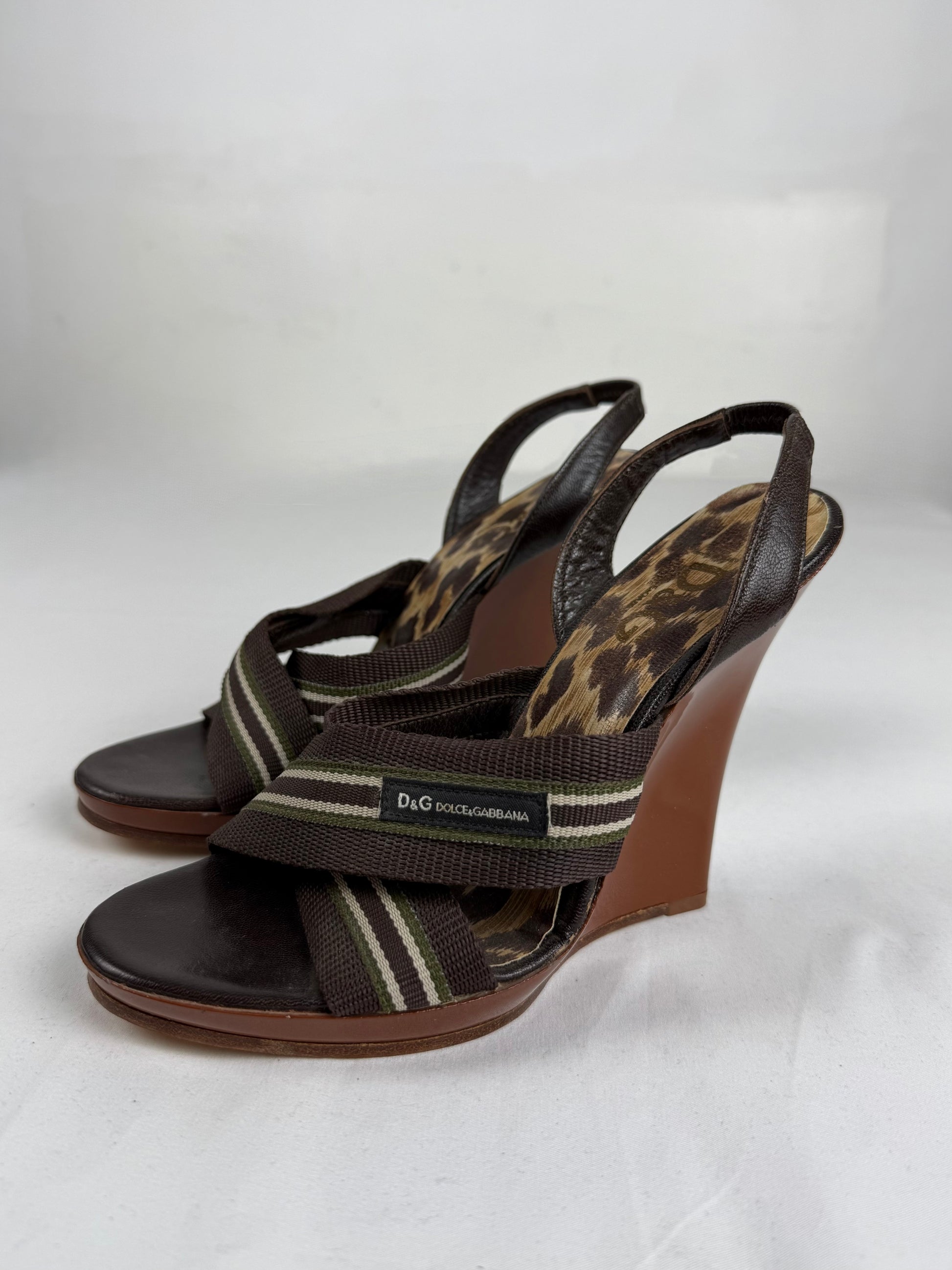 Brown wedge heels (37)