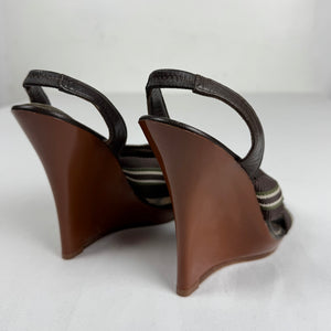 Brown wedge heels (37)