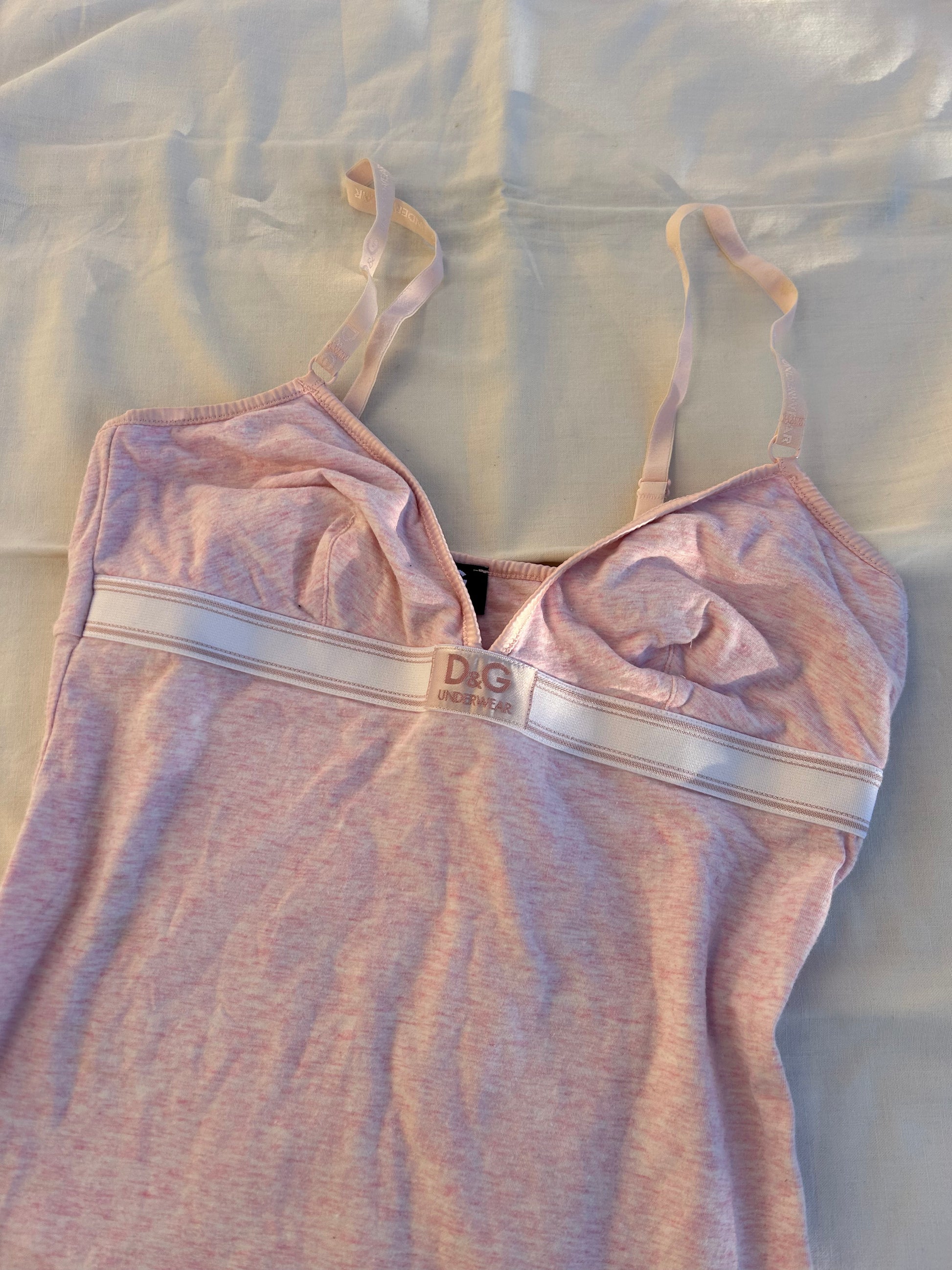 Baby pink stretchy cami top (S/M)