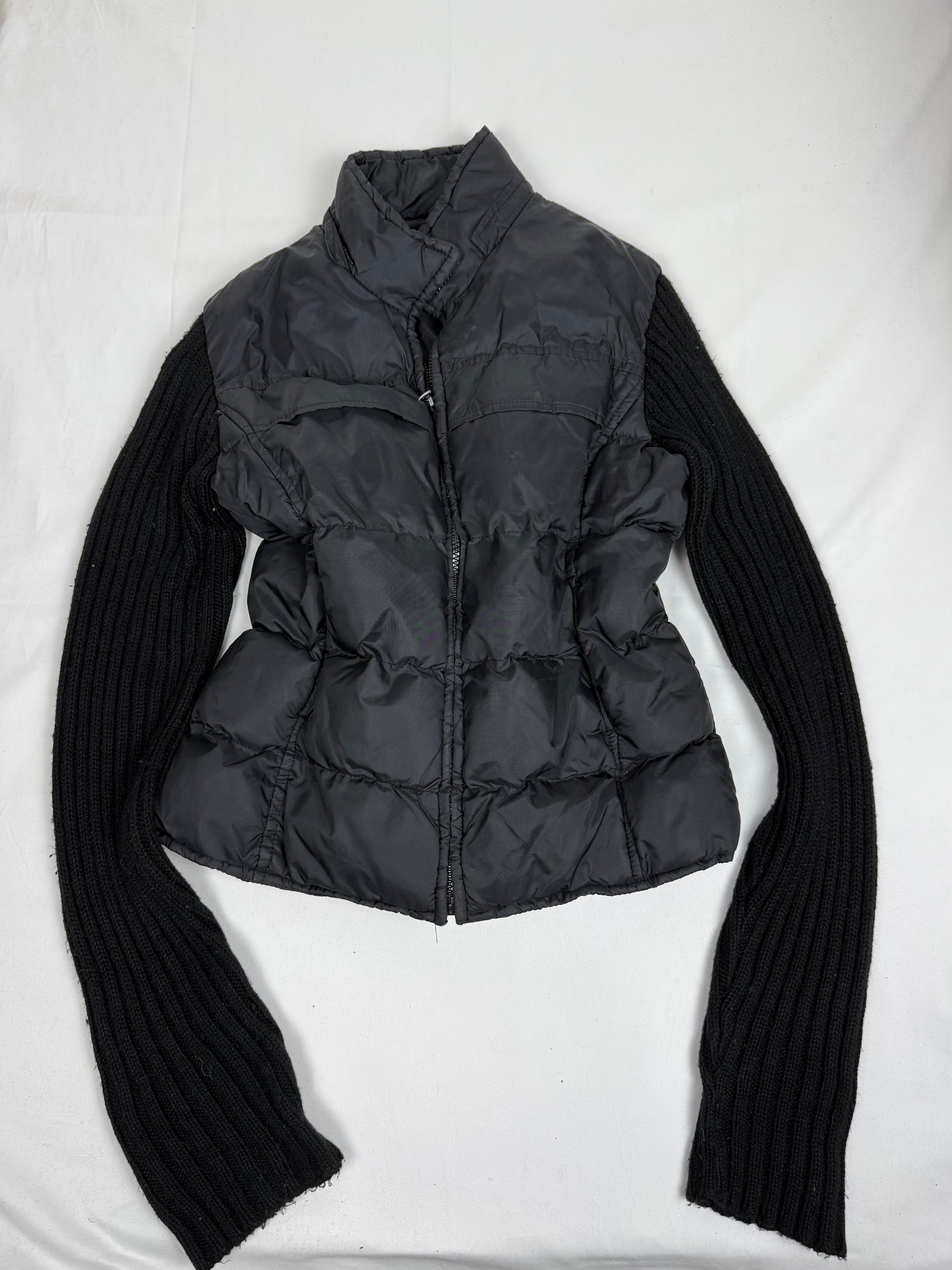 Black bi fabric puffer jumper jacket (M/L)