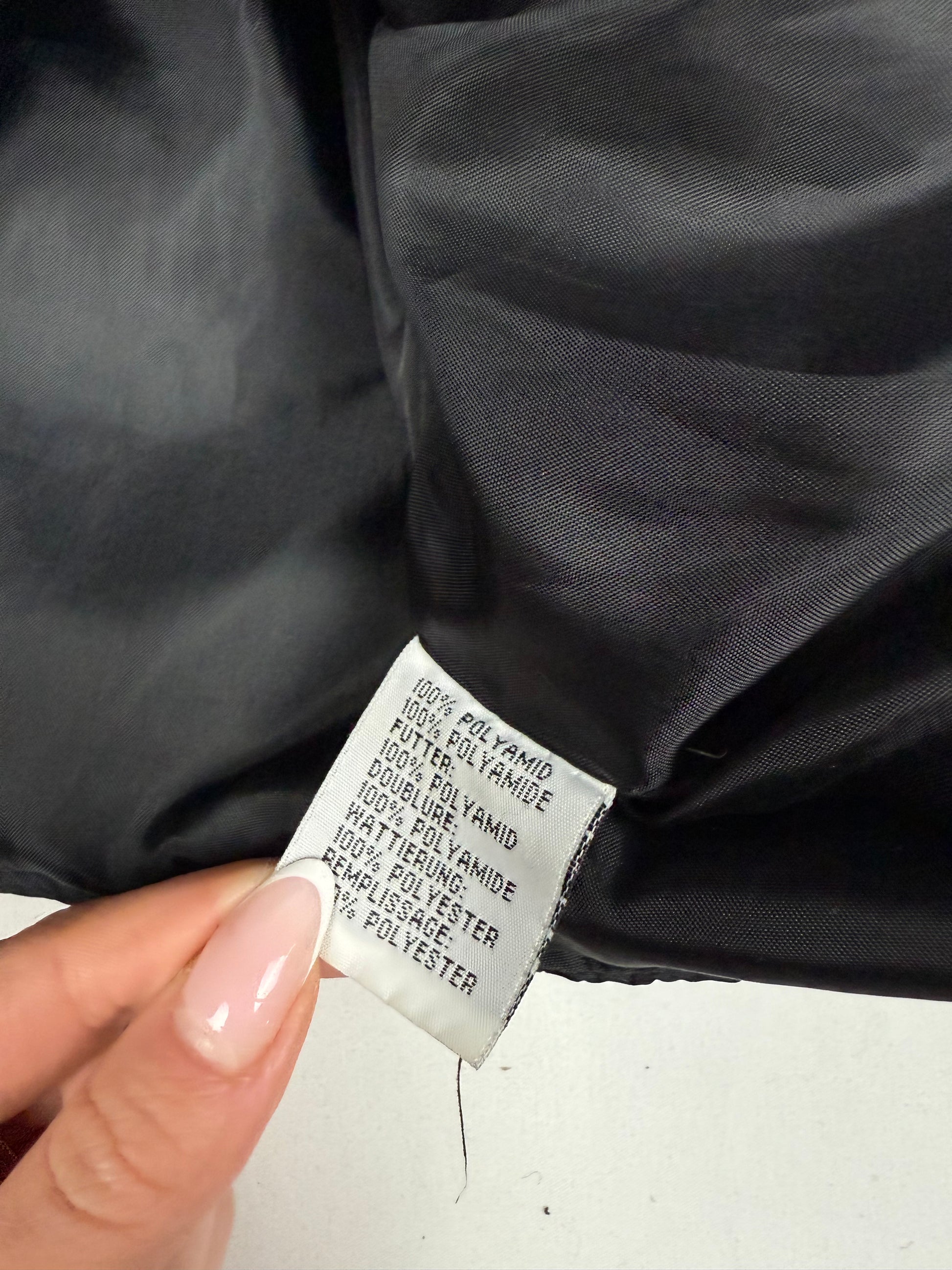 Black bi fabric puffer jumper jacket (M/L)