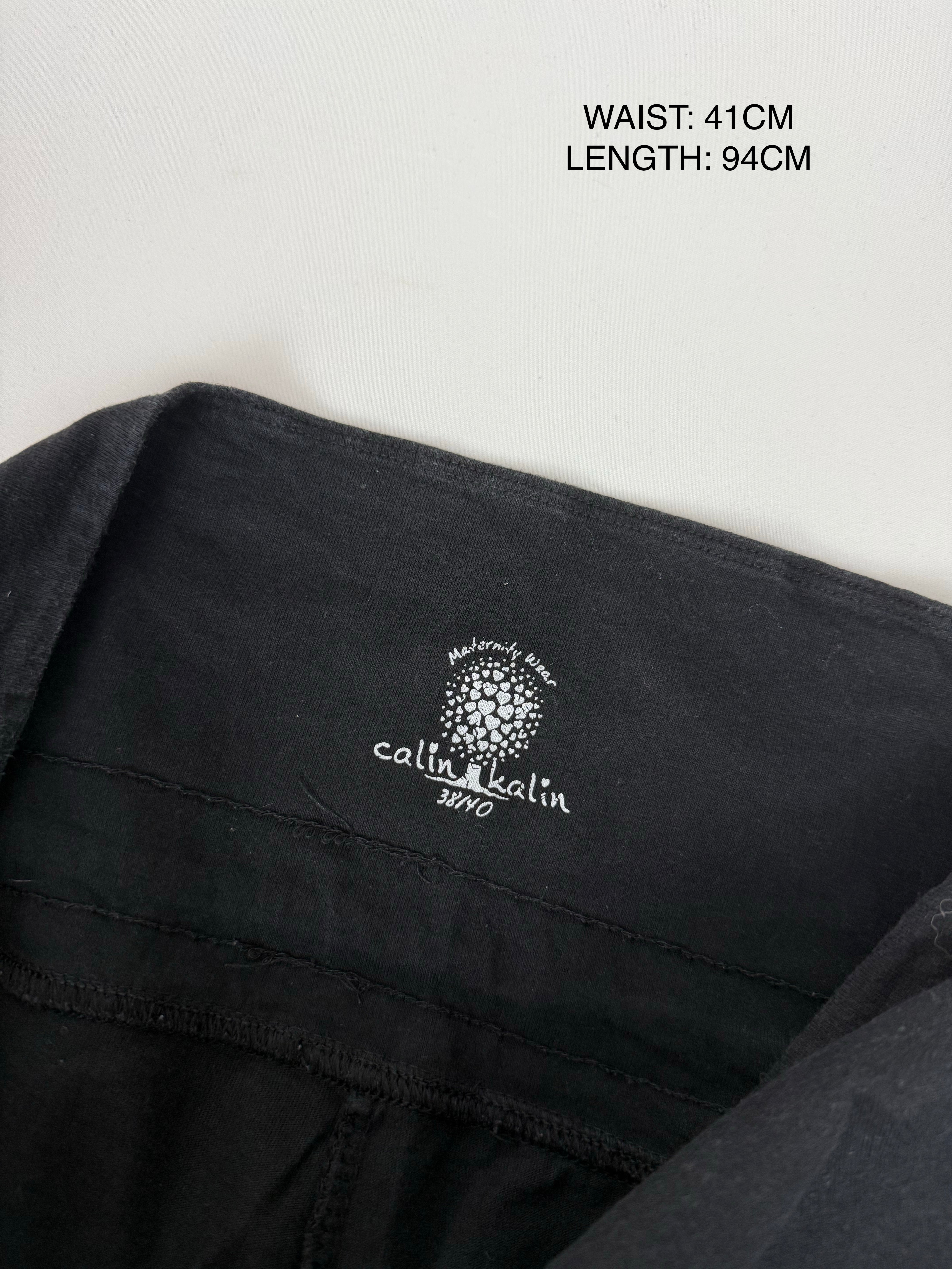 Black ultra low rise activewear pants (M)