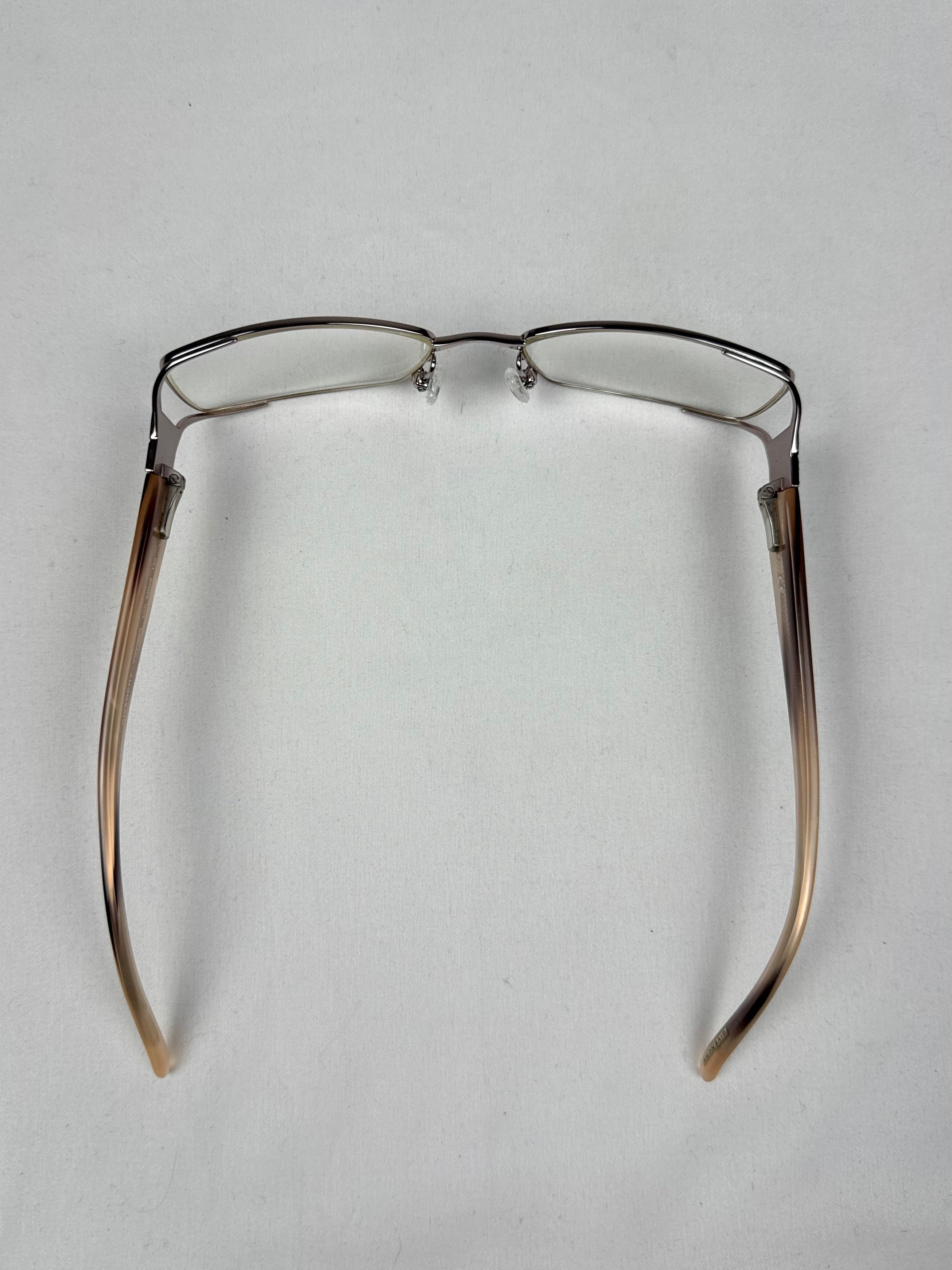 Gold office glasses rhinestones logo (with prescription)