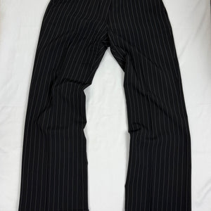 Black striped low rise flared bootcut office pants (M/L)