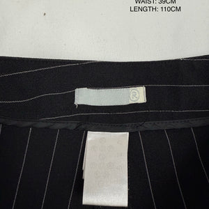 Black striped low rise flared bootcut office pants (M/L)