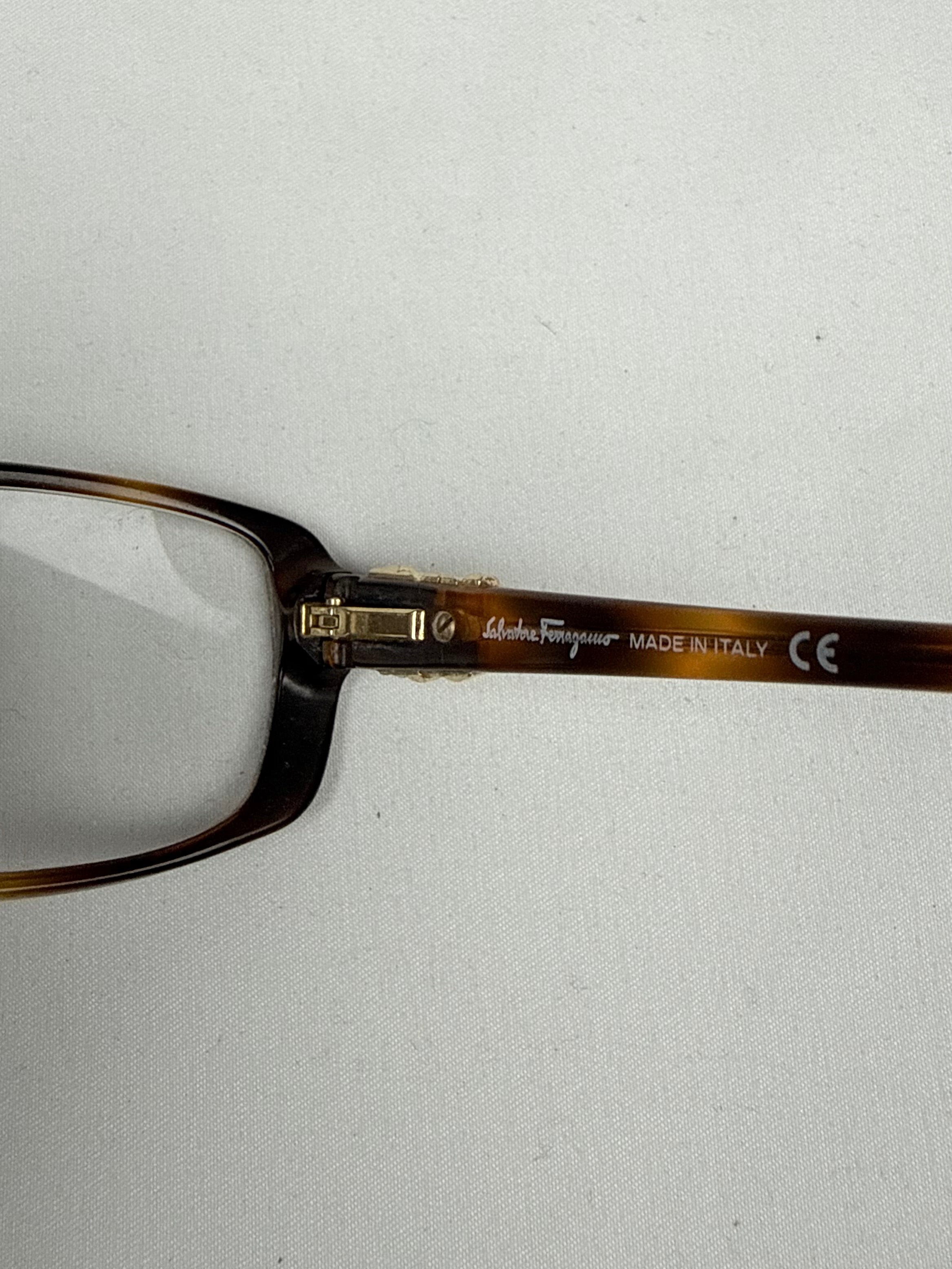 Brown & gold square office glasses (with prescription)