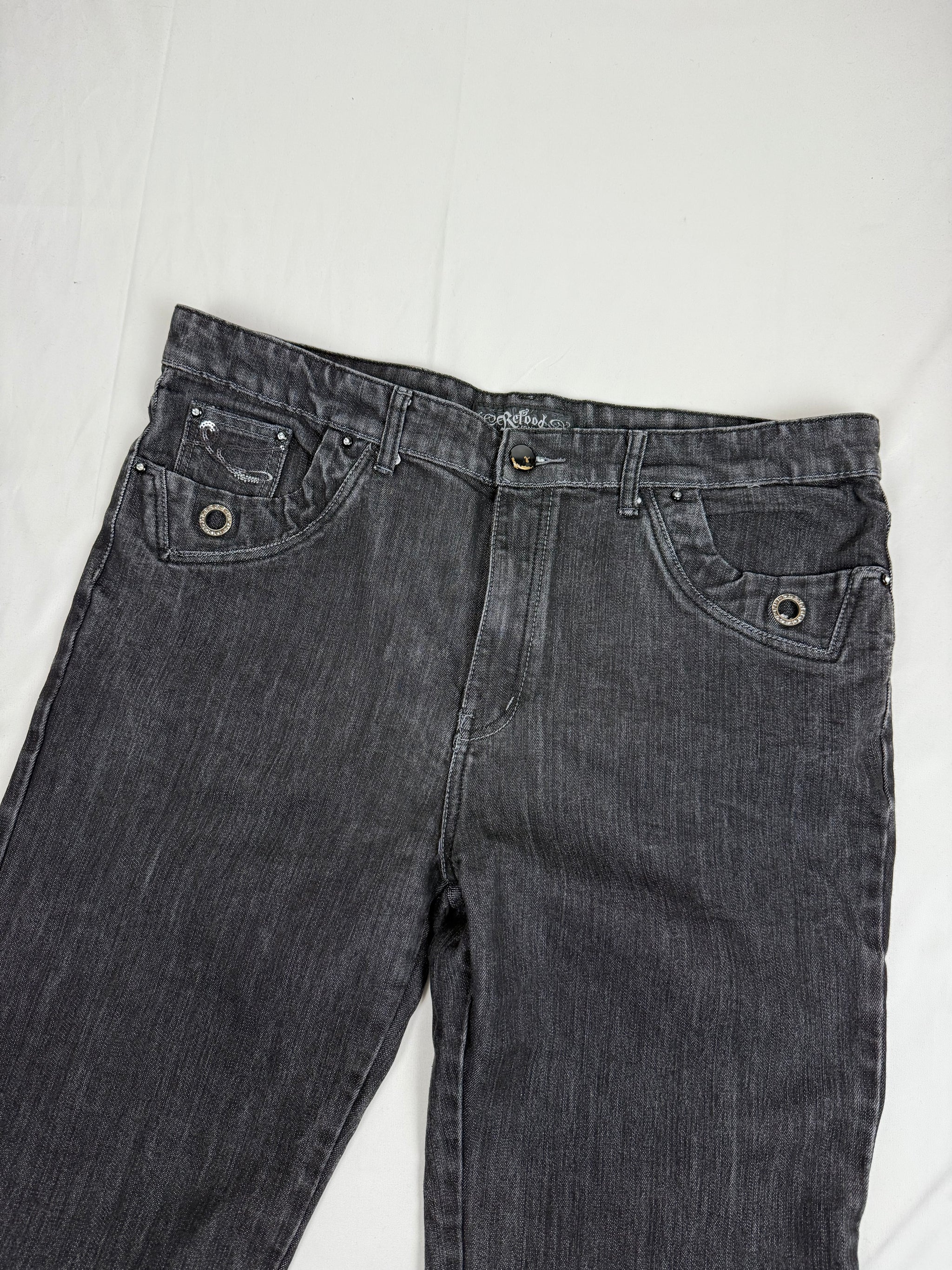 Grey low rise baggy pants (3XL)