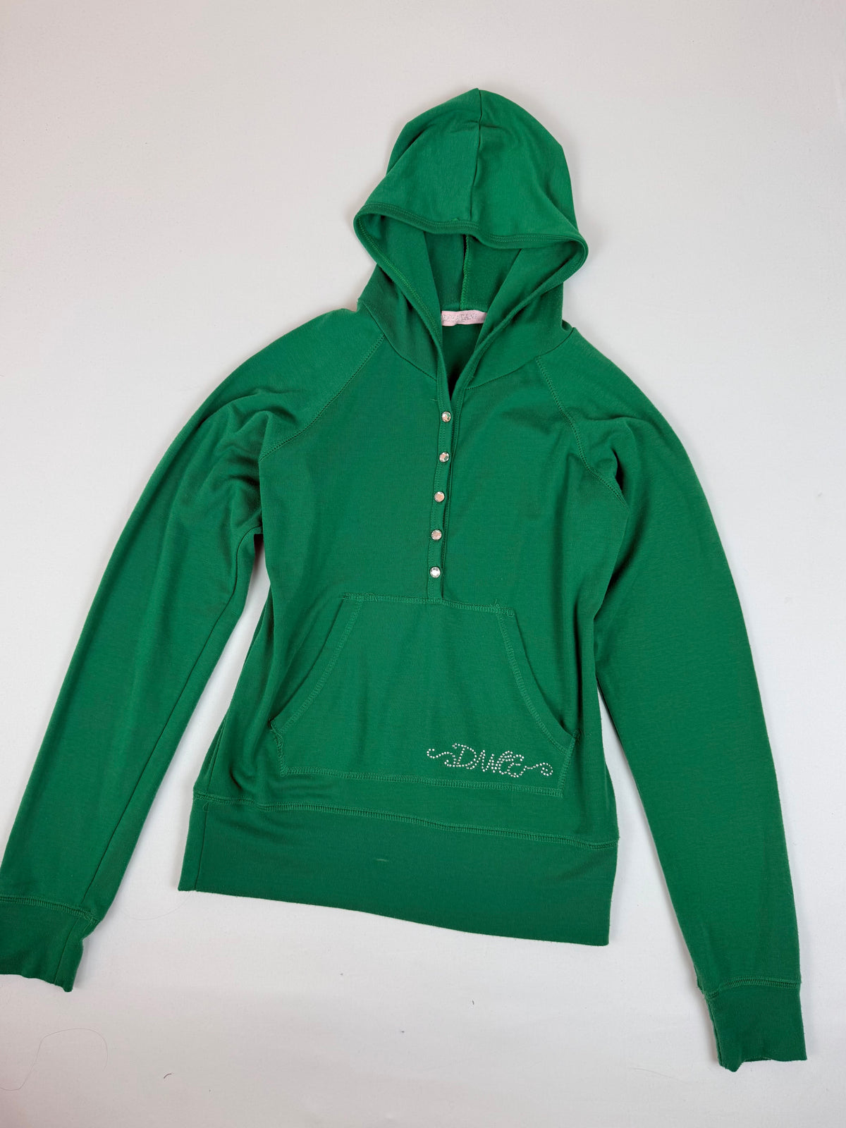 Green cotton hoodie (M)