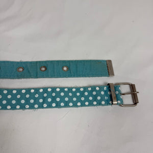 Blue polka dots metallic belt (95cm)