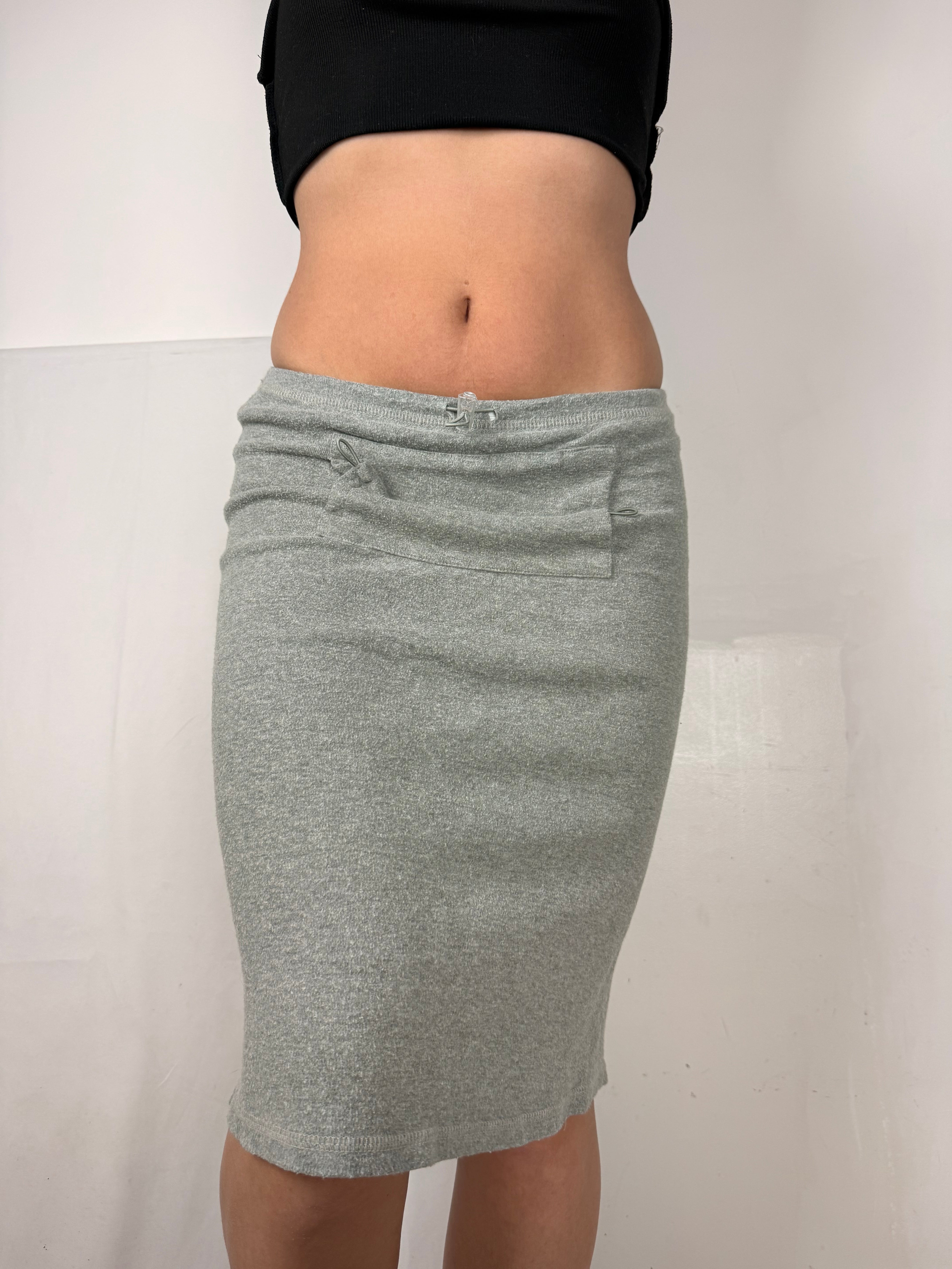 Grey cotton activewear low rise mid skirt (XS/S)