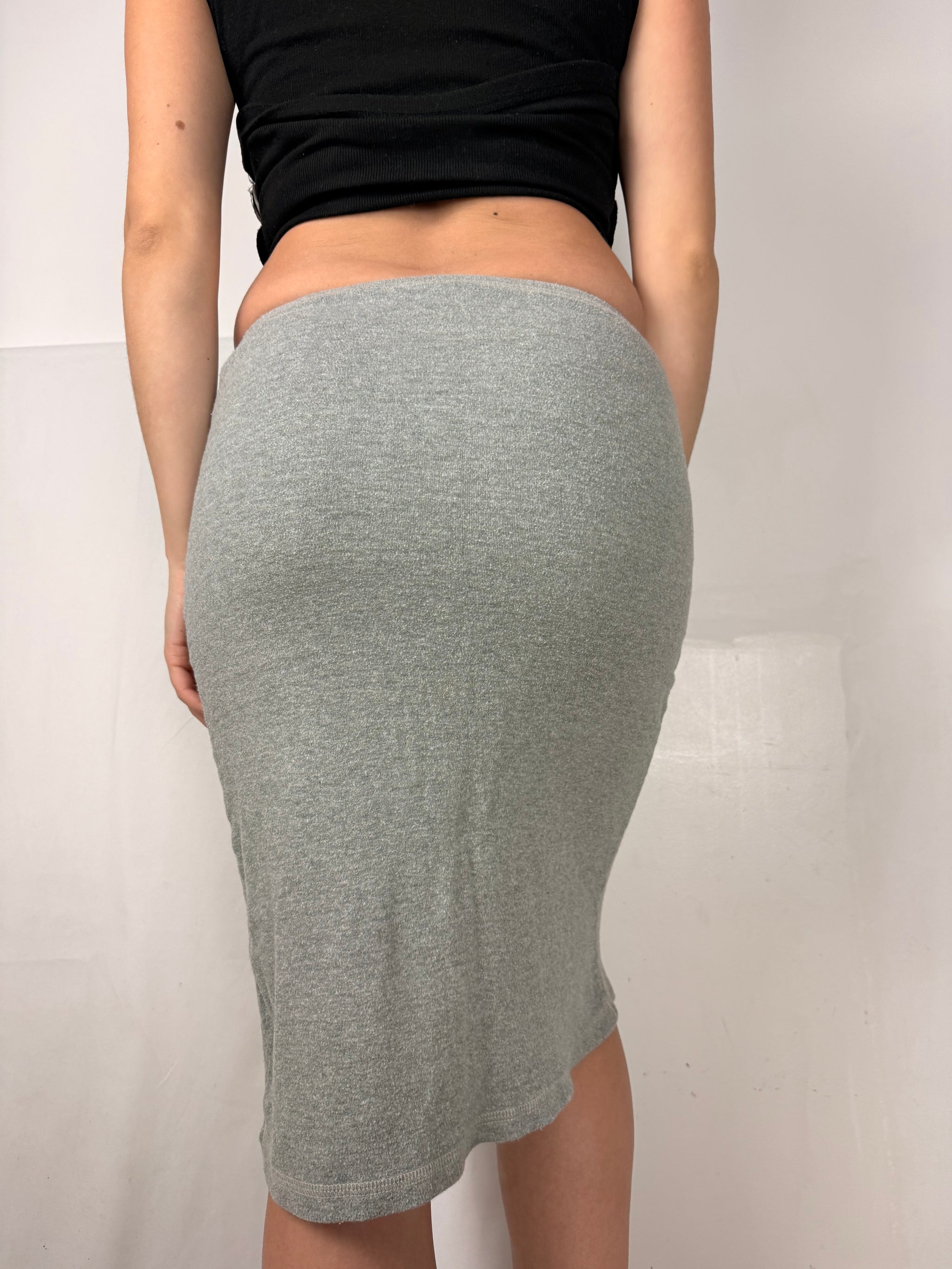 Grey cotton activewear low rise mid skirt (XS/S)