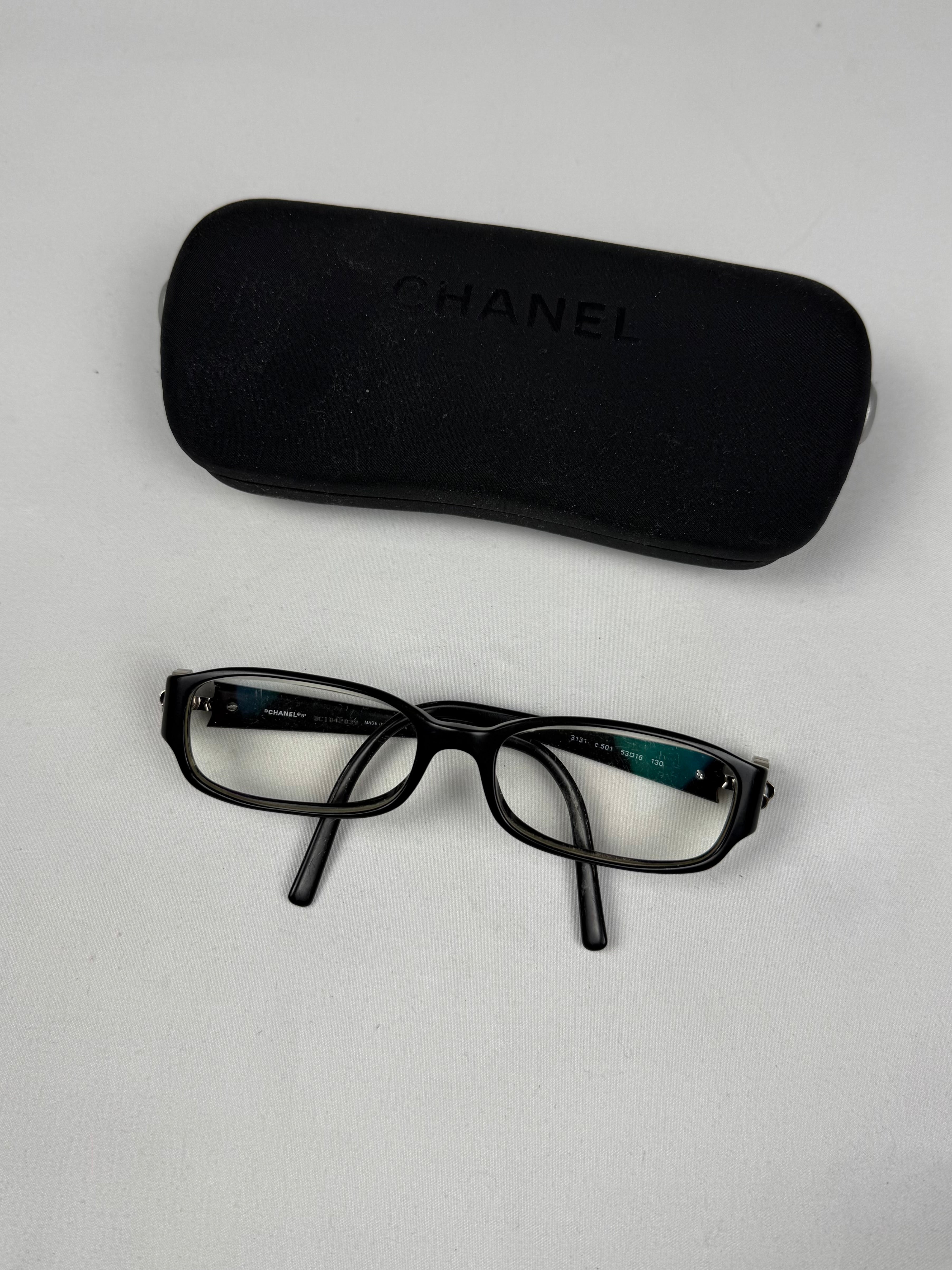 Black office square glasses (without prescription)