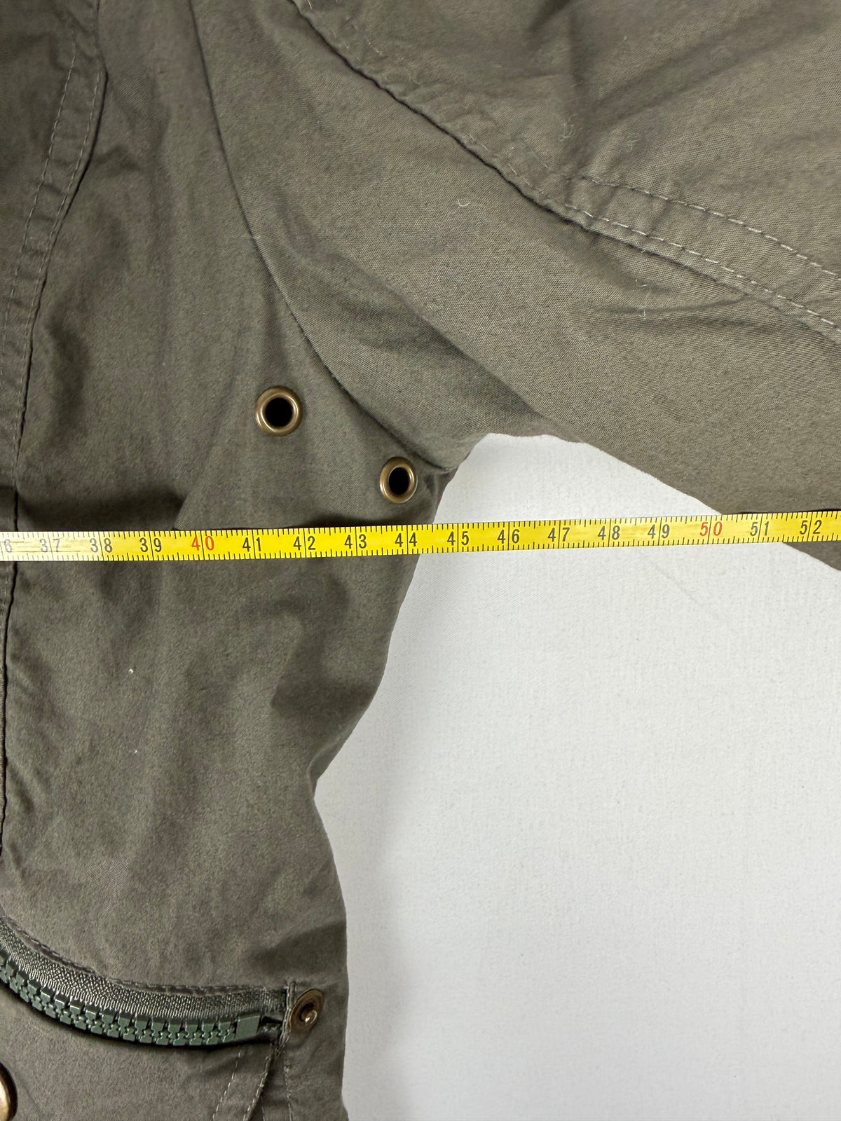 Veste ajustée 100 % coton kaki (L)