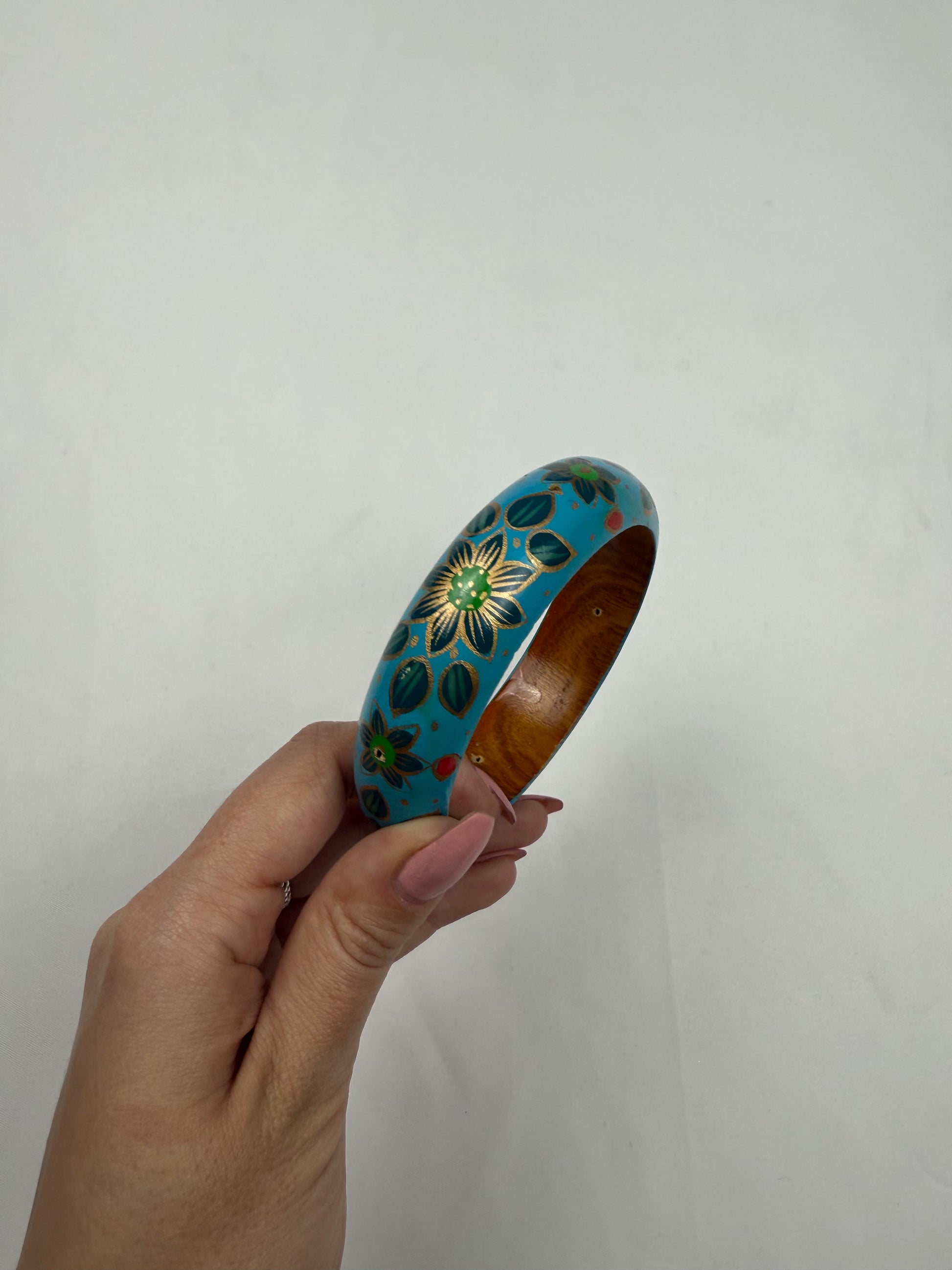 Inox & wood bangle bracelet