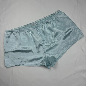 Baby blue silky low rise mini short (S/M)