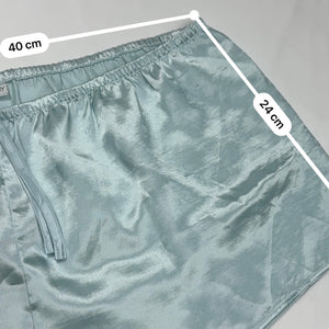 Baby blue silky low rise mini short (S/M)