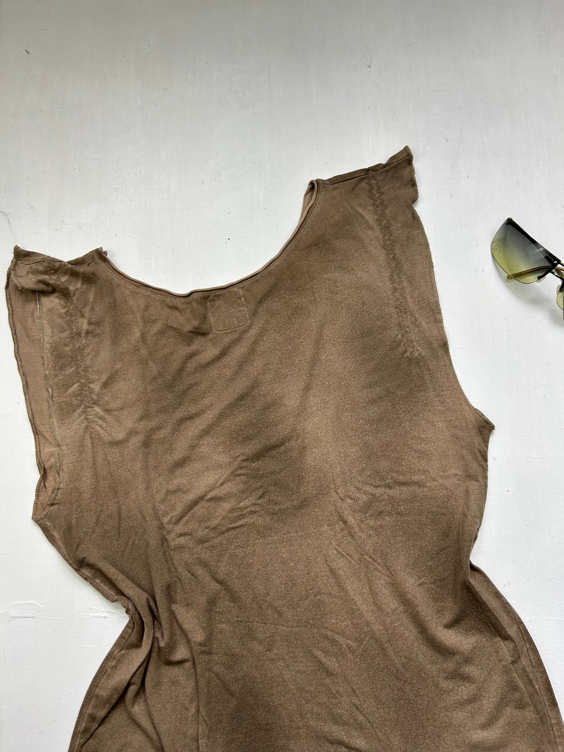 Brown cotton tank top (L)