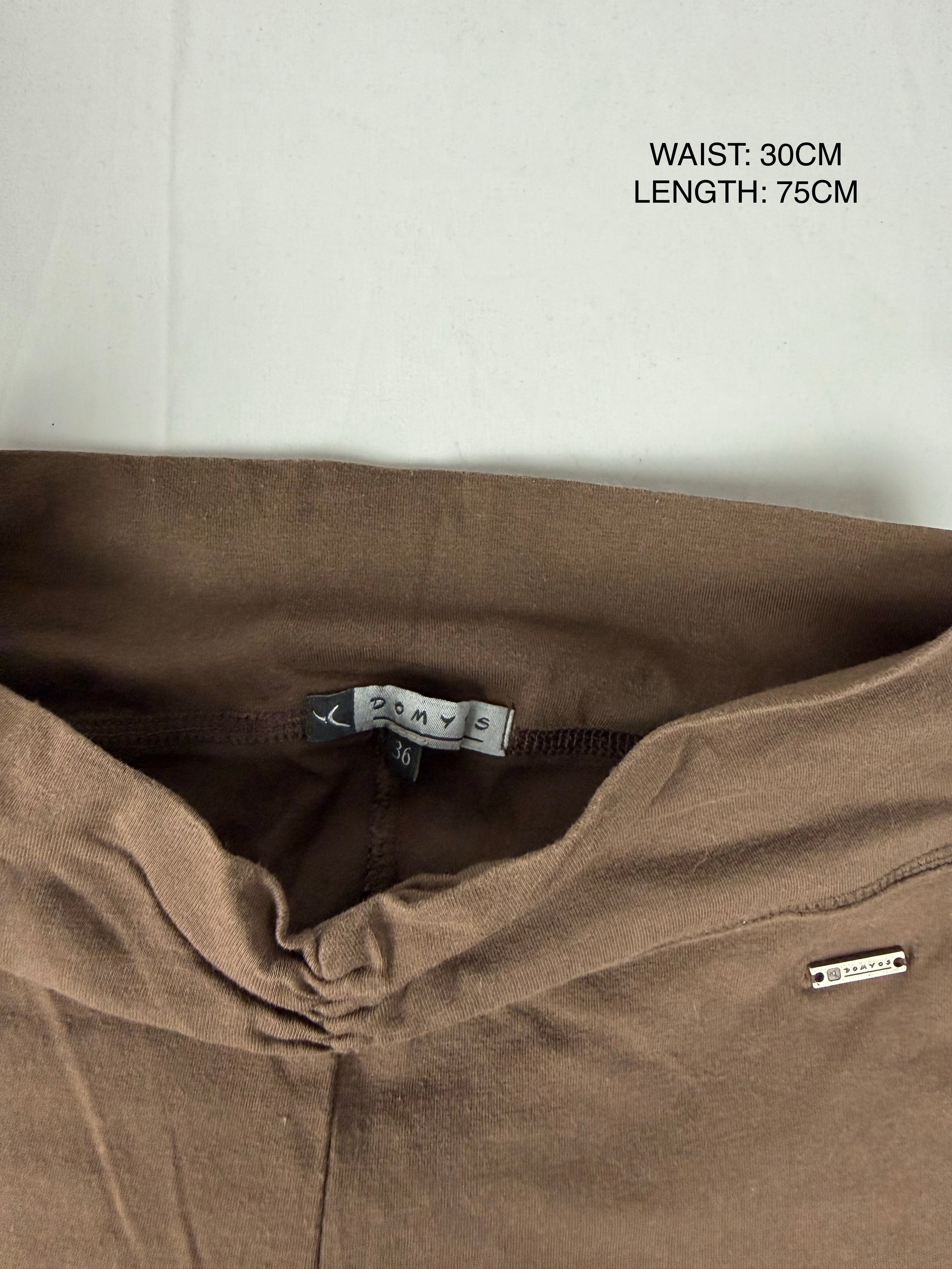Brown activewear low rise sirwal capri pants (S)