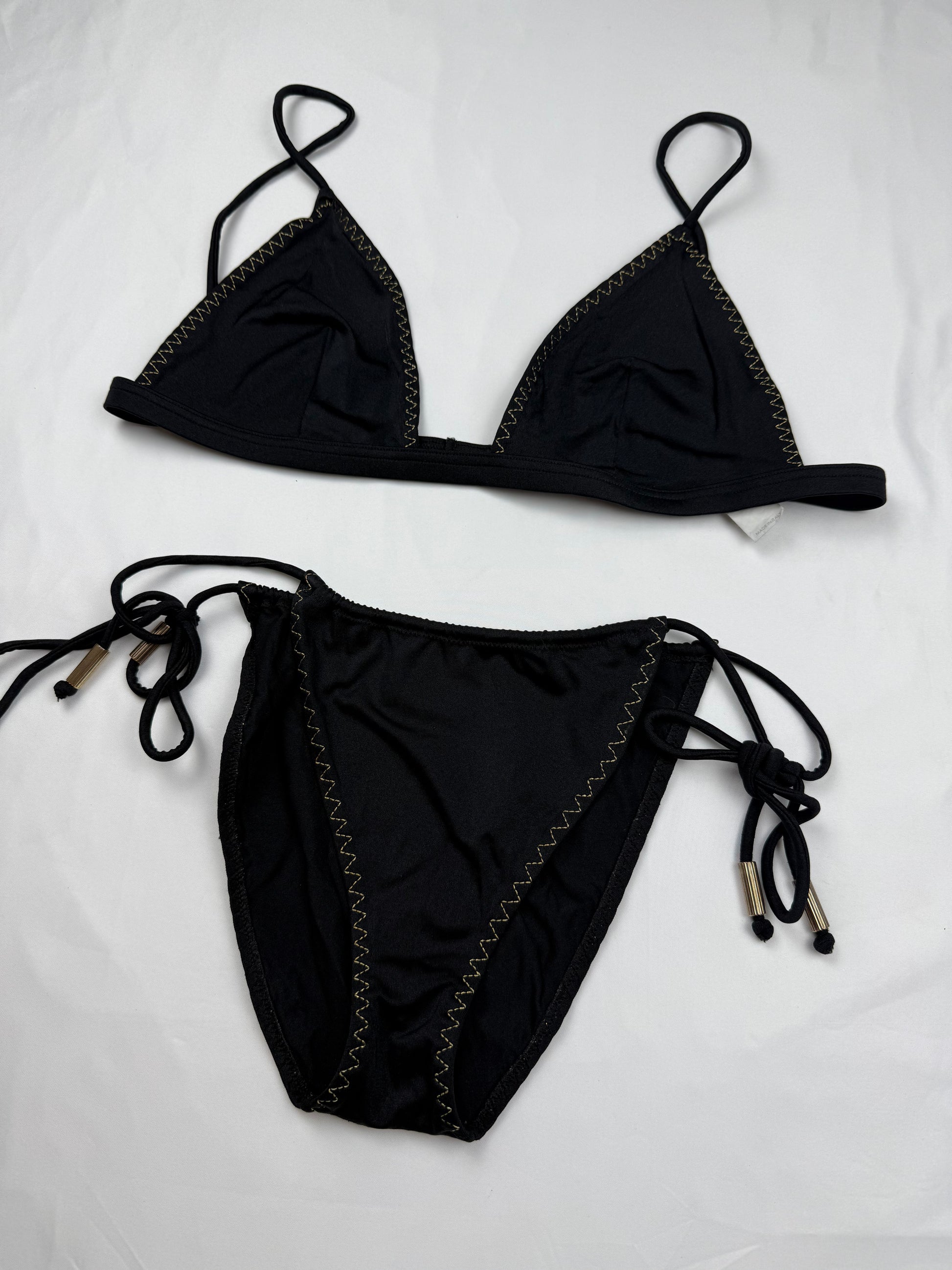Black low waisted bikini set (L)