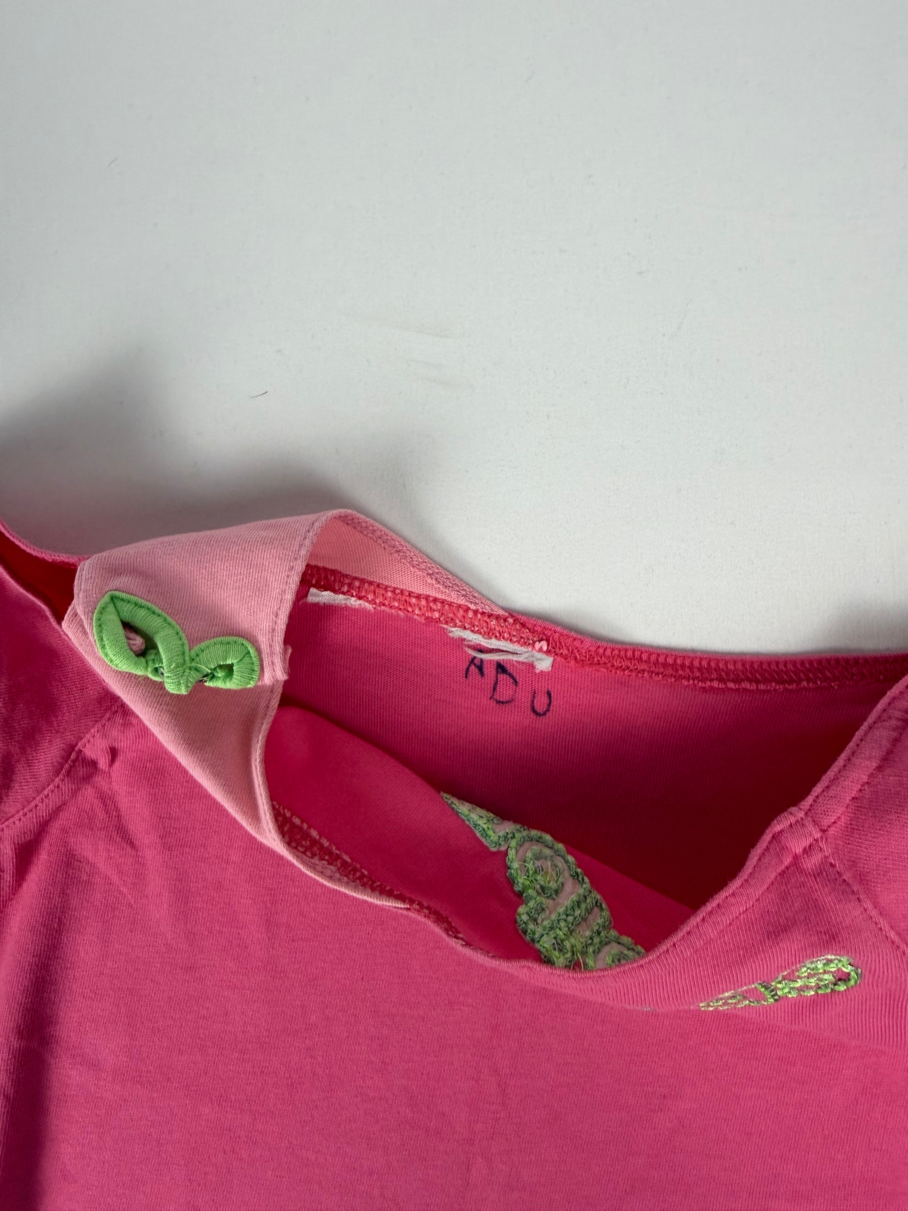 Pink cotton activewear top (XS)