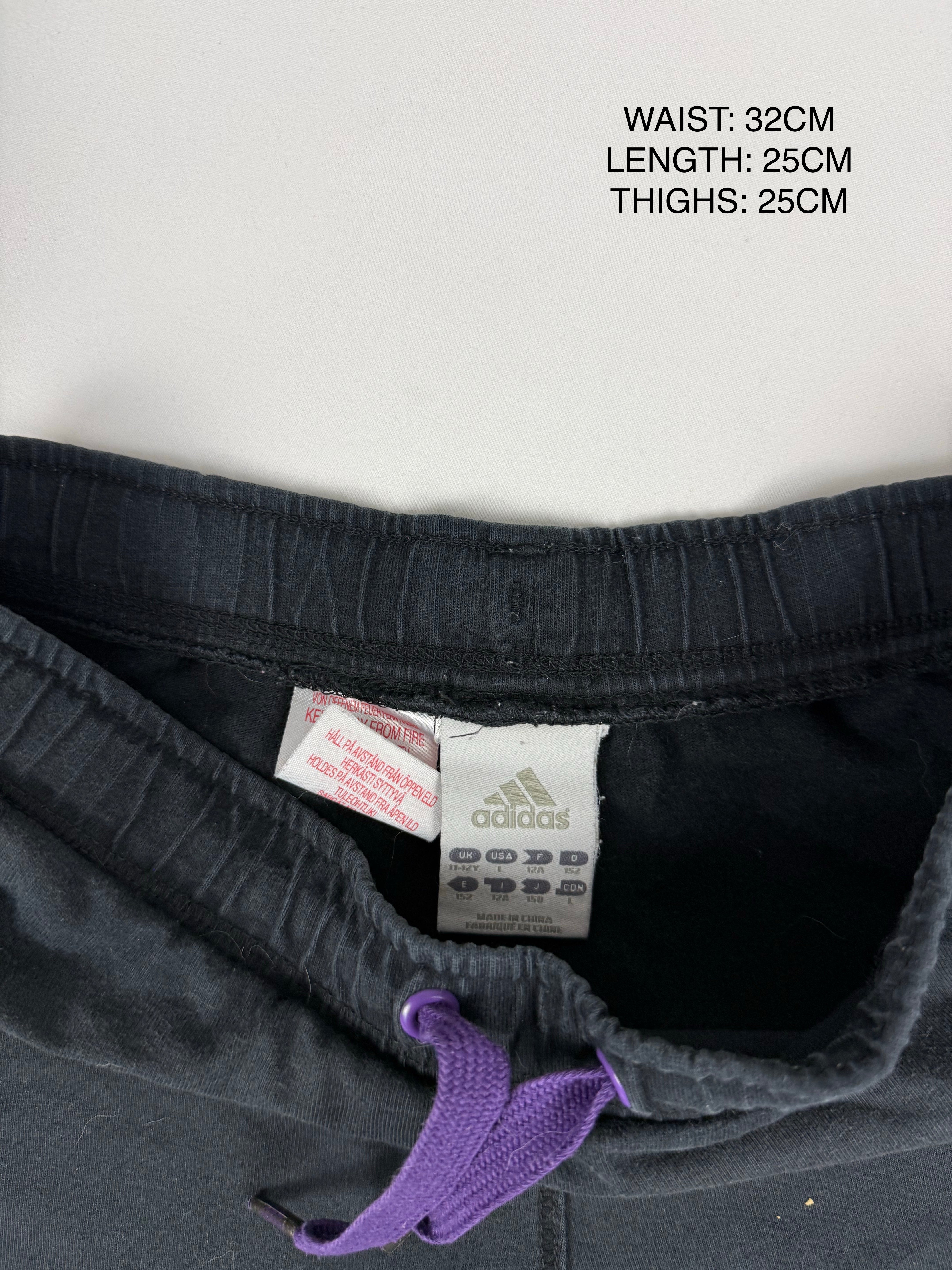 Black & purple cotton mini short (XS)
