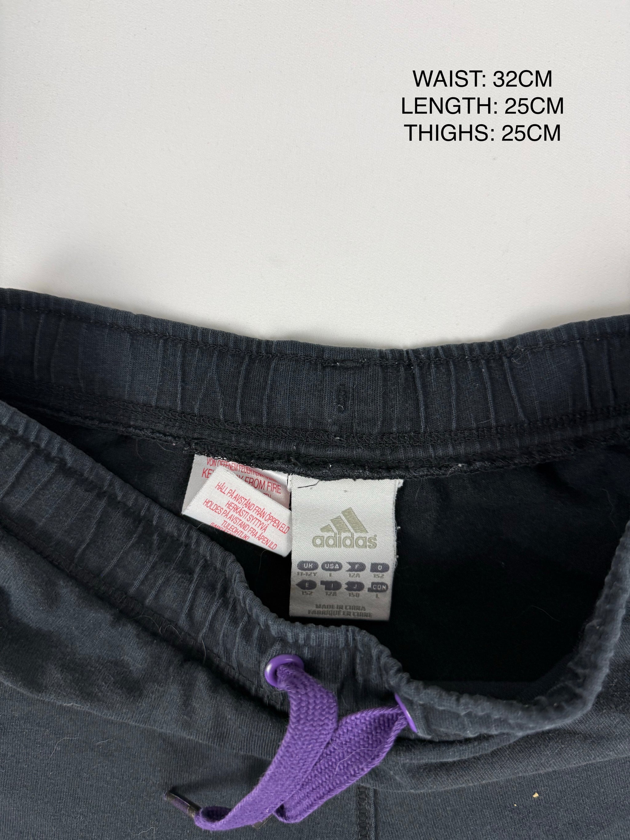 Black & purple cotton mini short (XS)