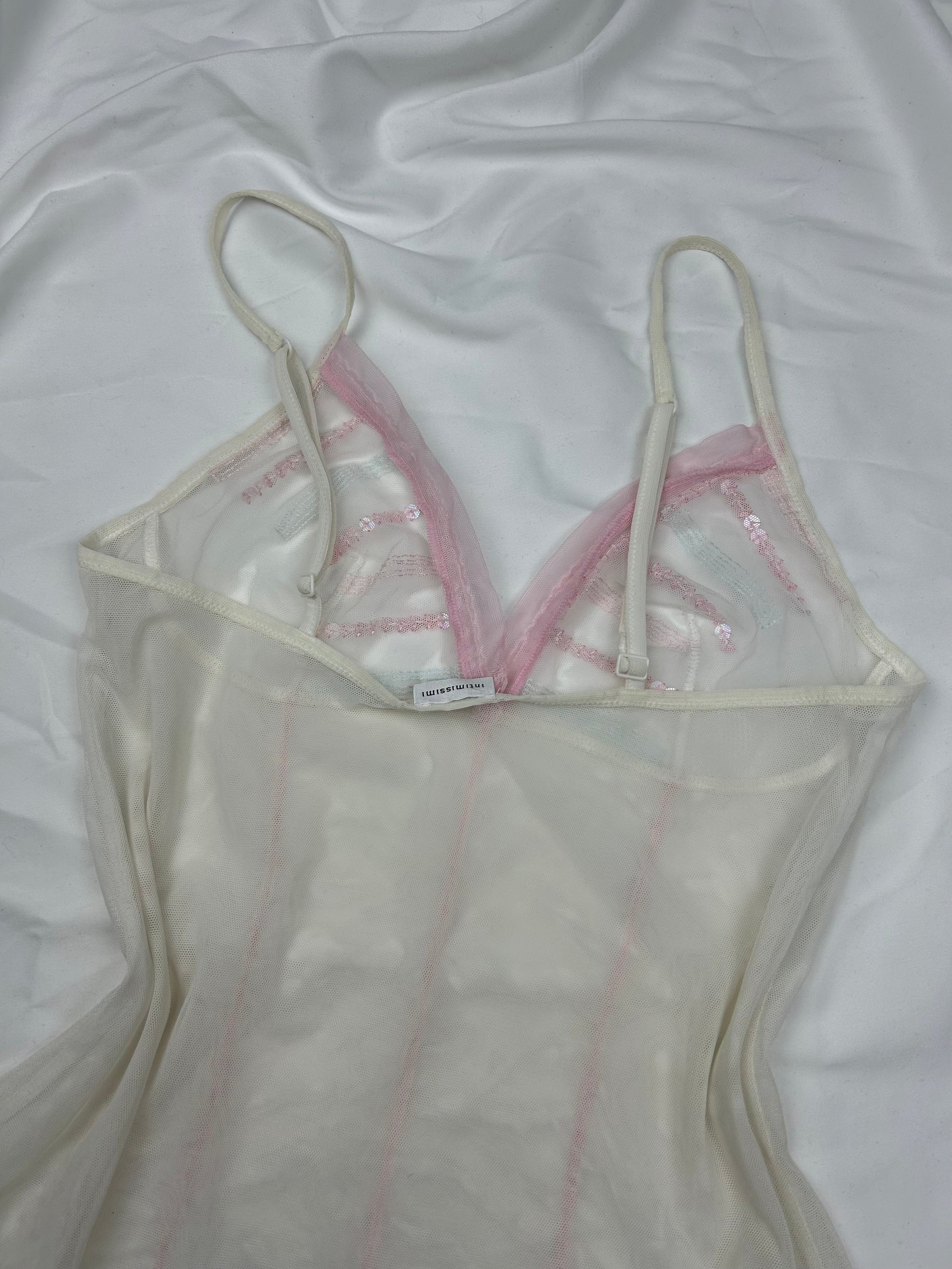 White mesh sequins cami top (M)