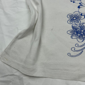 White floral 100% cotton cami top (XL)