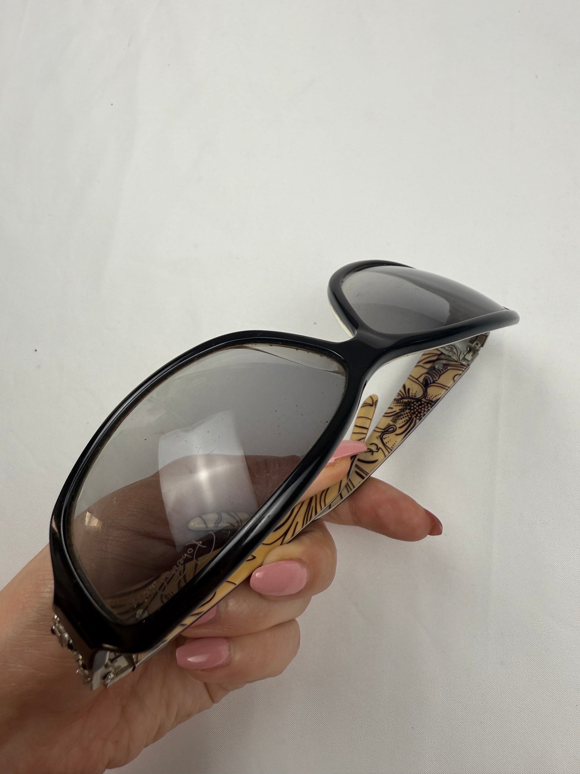 Black 2000s logo sunglasses