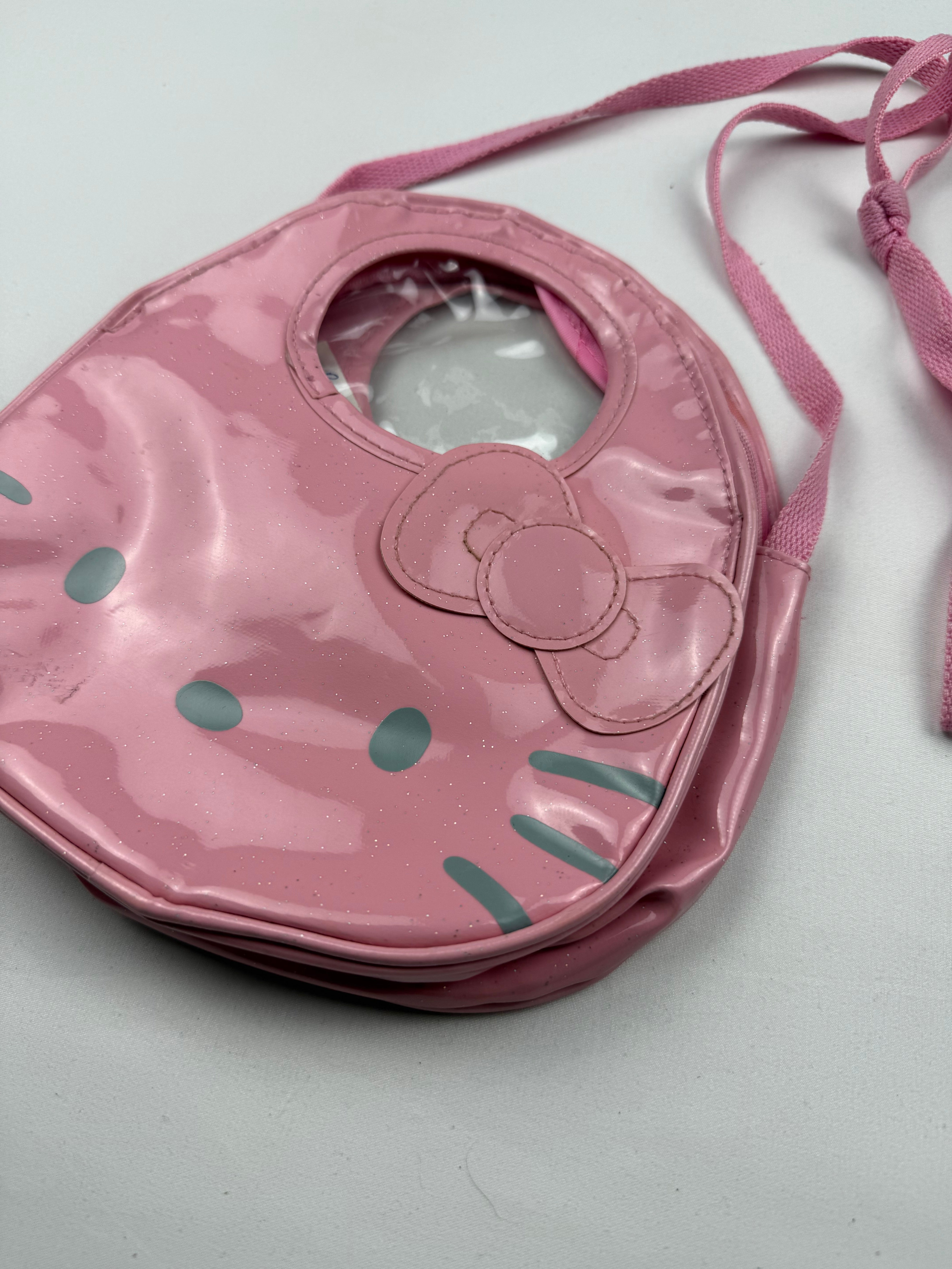 Pink kitten mini shoulder bag