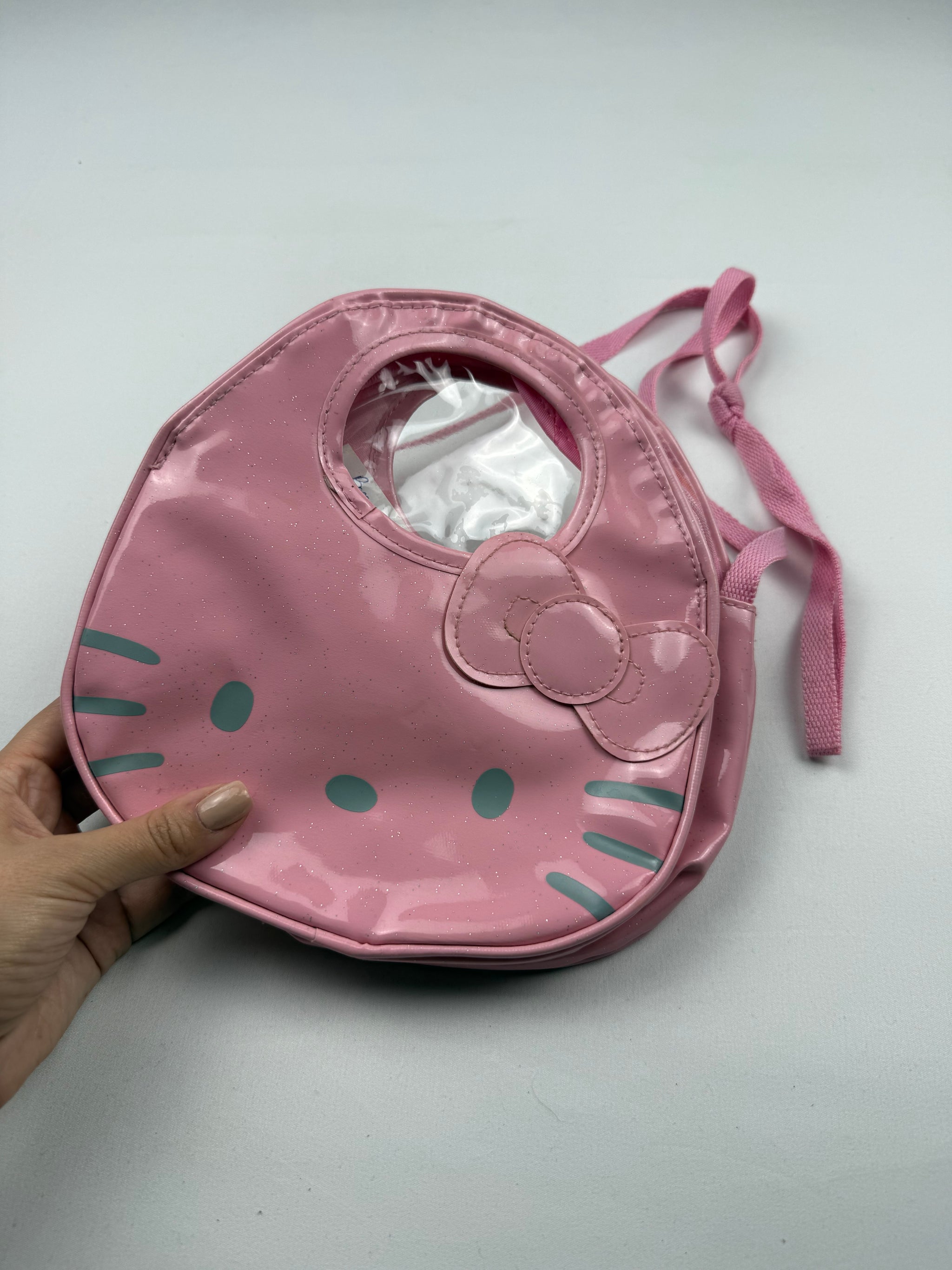 Pink kitten mini shoulder bag