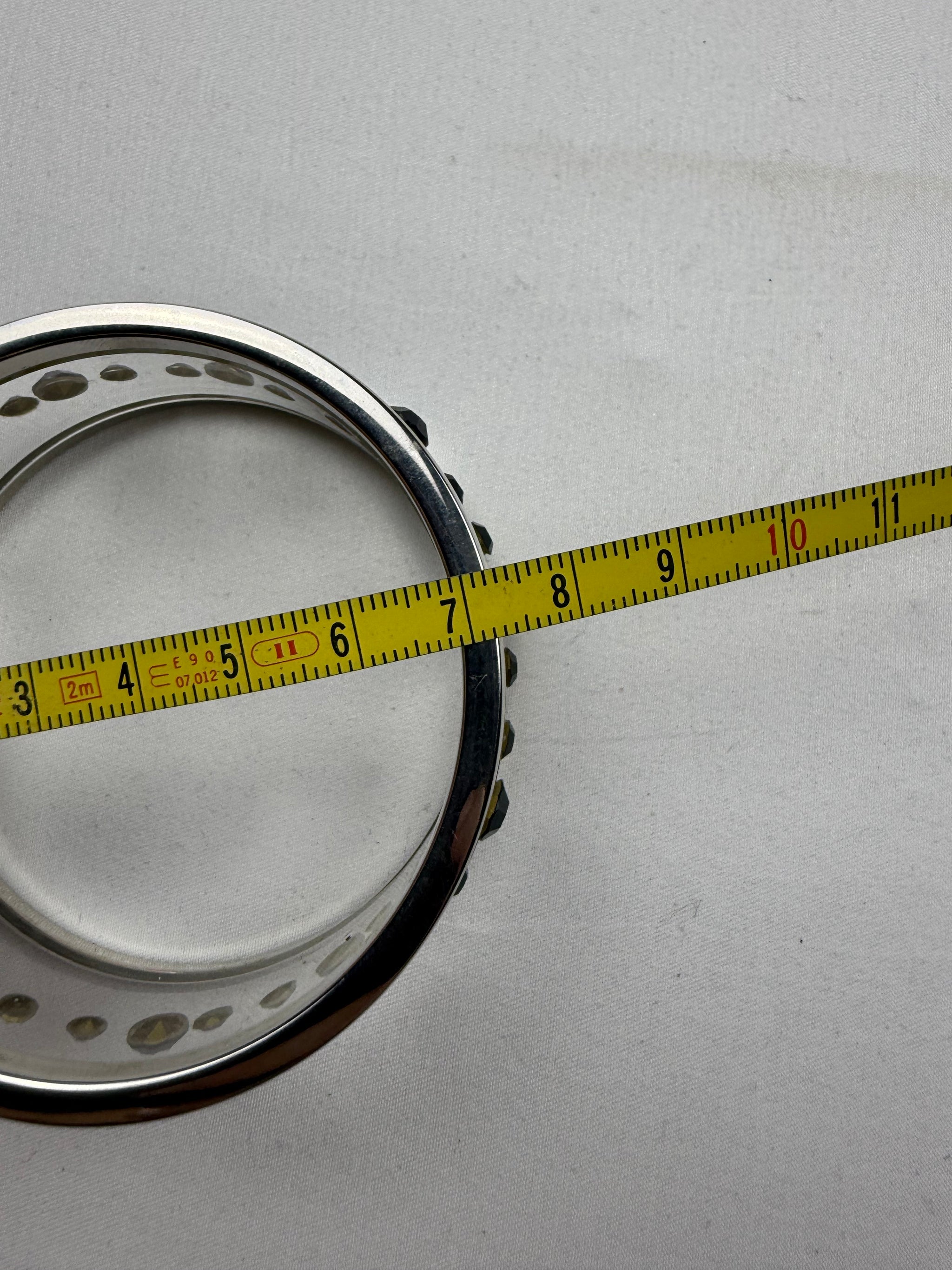 Silver inox bangle bracelet