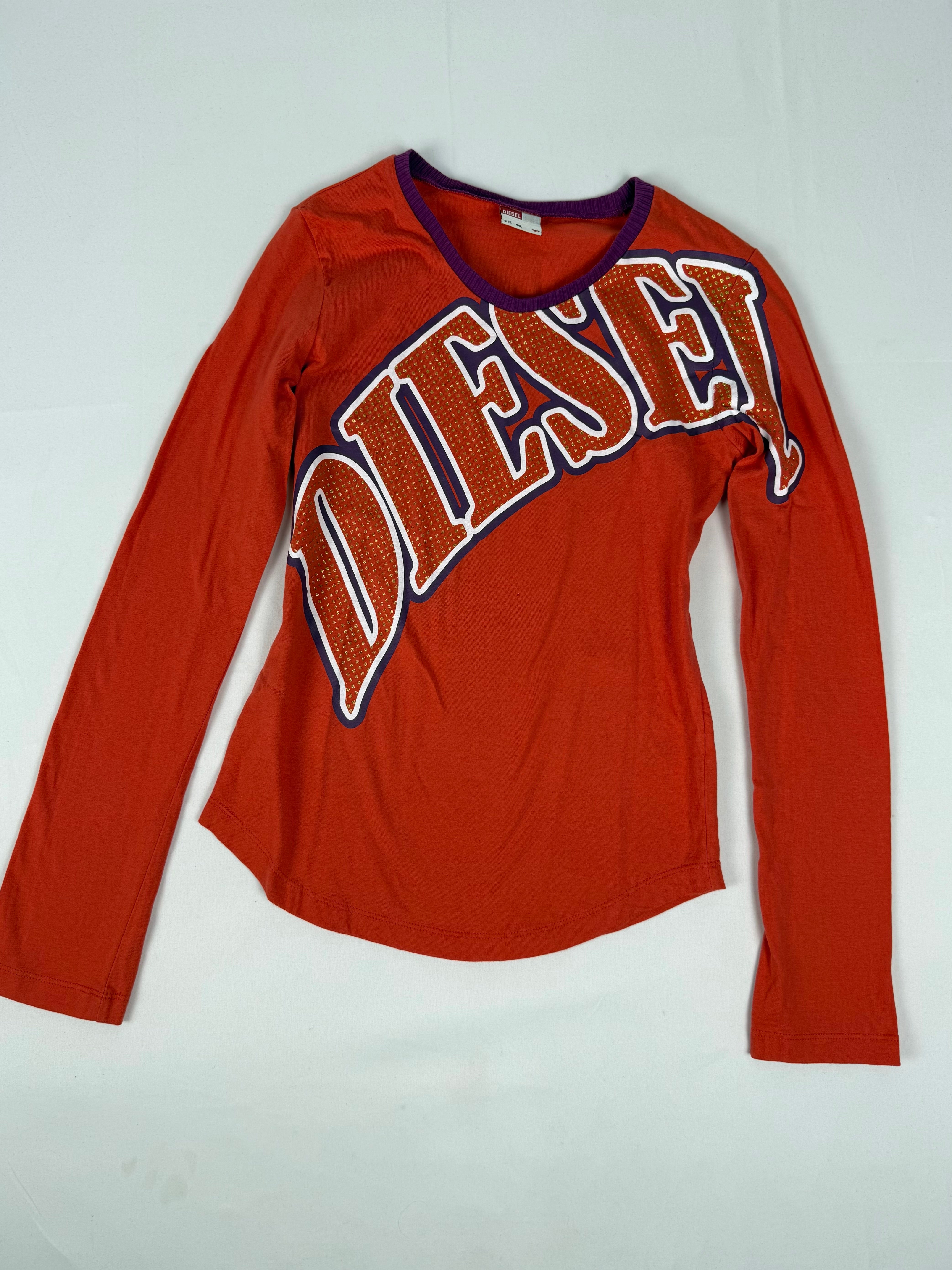 Orange logo long sleeves top (XS/S)