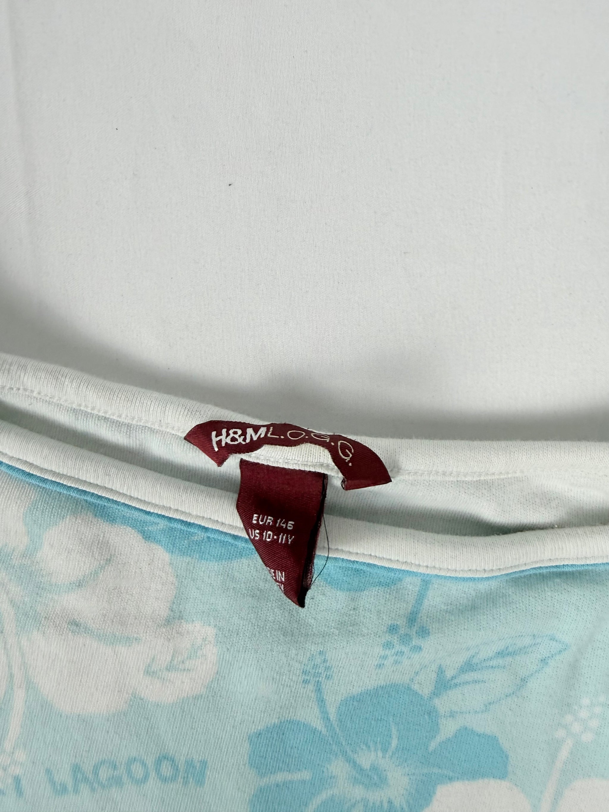 Baby flue floral 100% cotton top (XS/S)