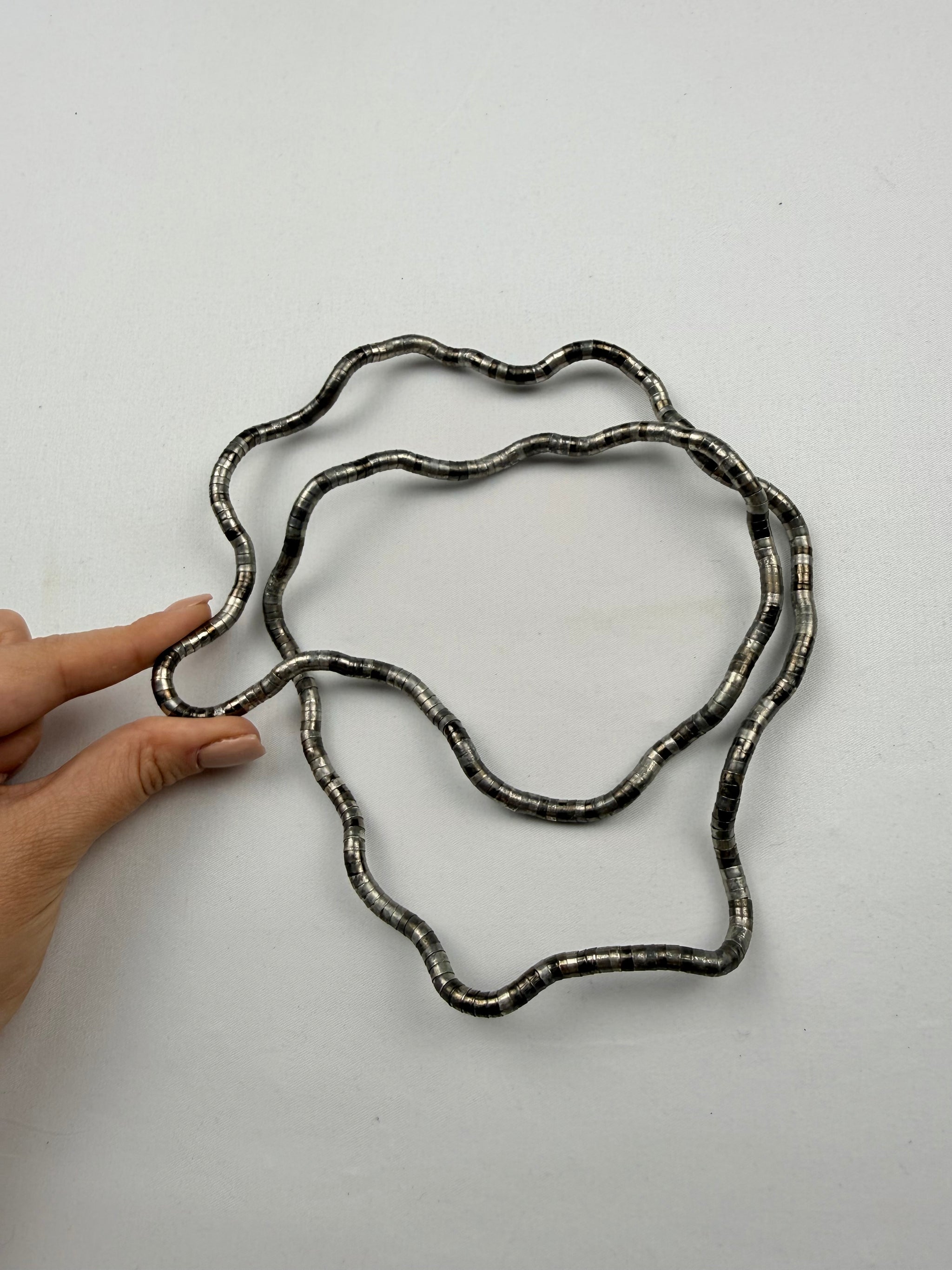 Silver inox bendable necklace