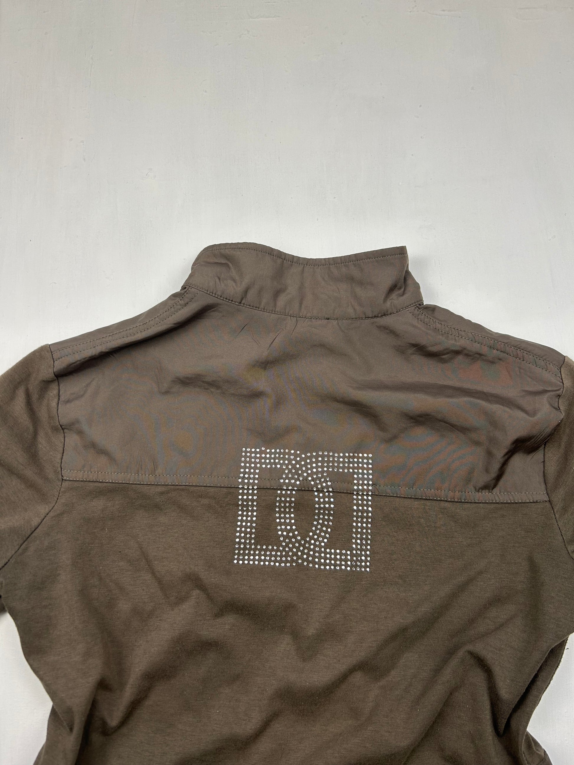 Khaki utility pockets sweatshirt (S/M)