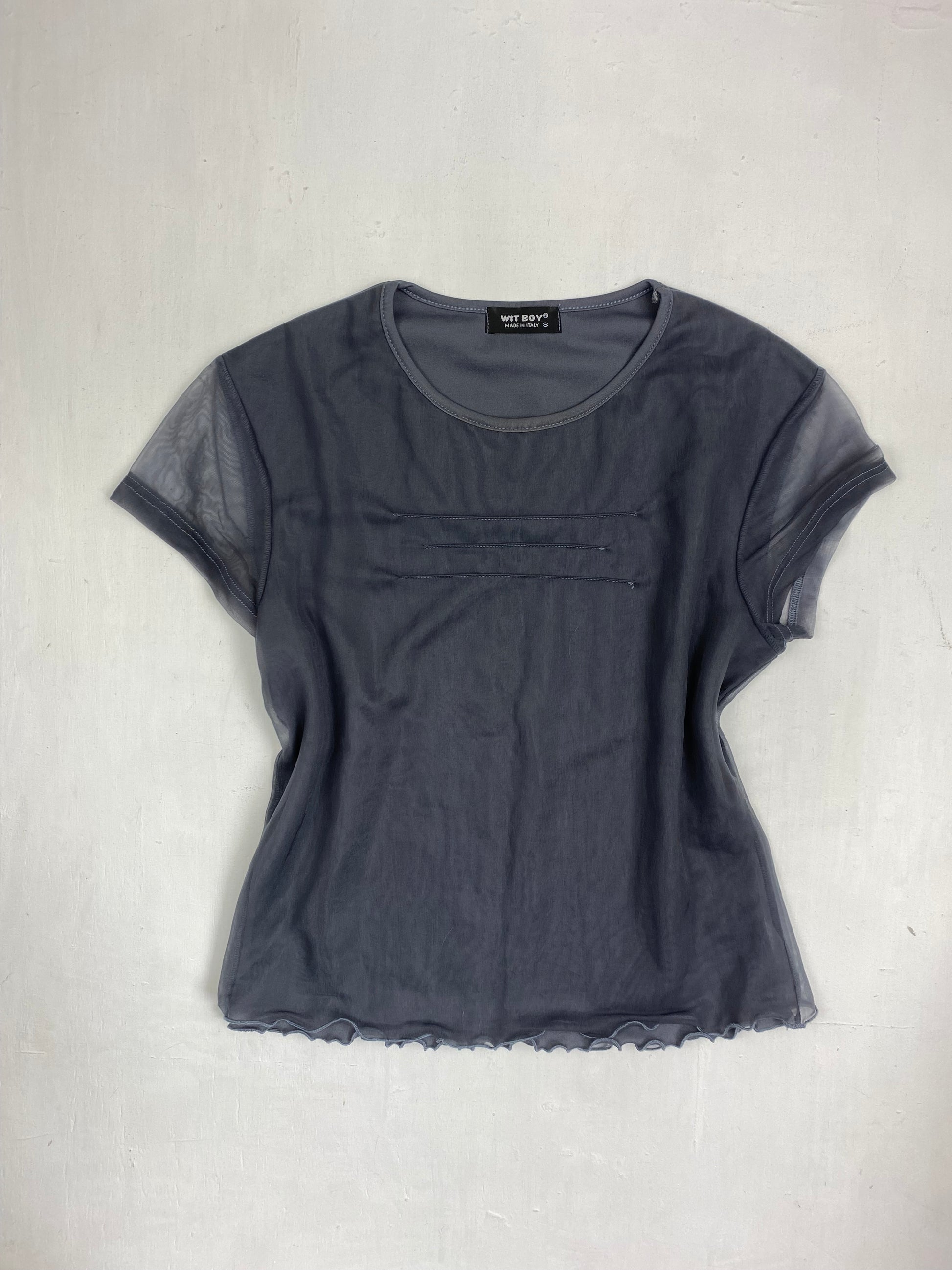 Grey mesh lined tee (M)