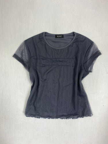 Grey mesh lined tee (M)