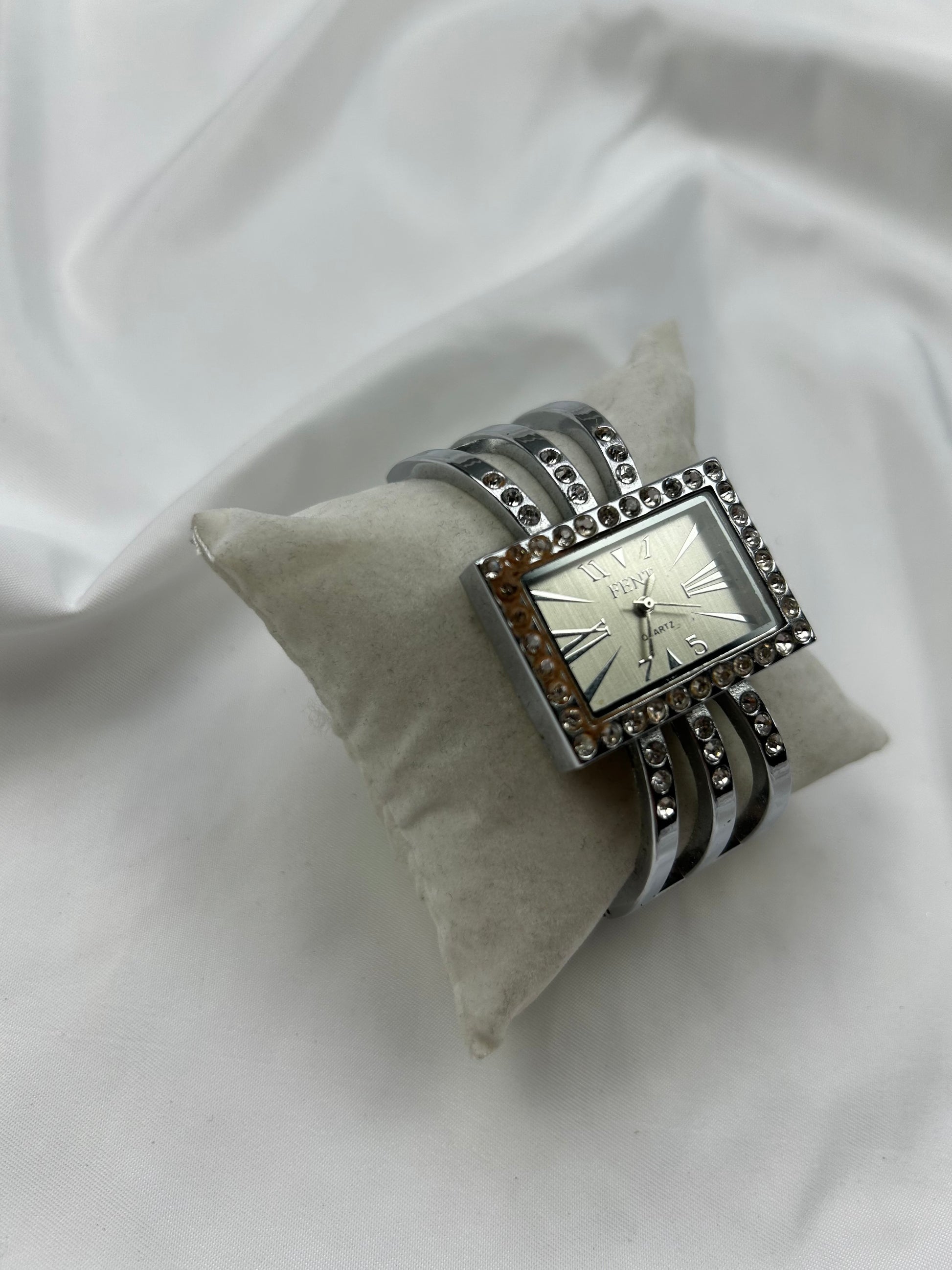 Vintage silver  inox bracelet jewelry watch