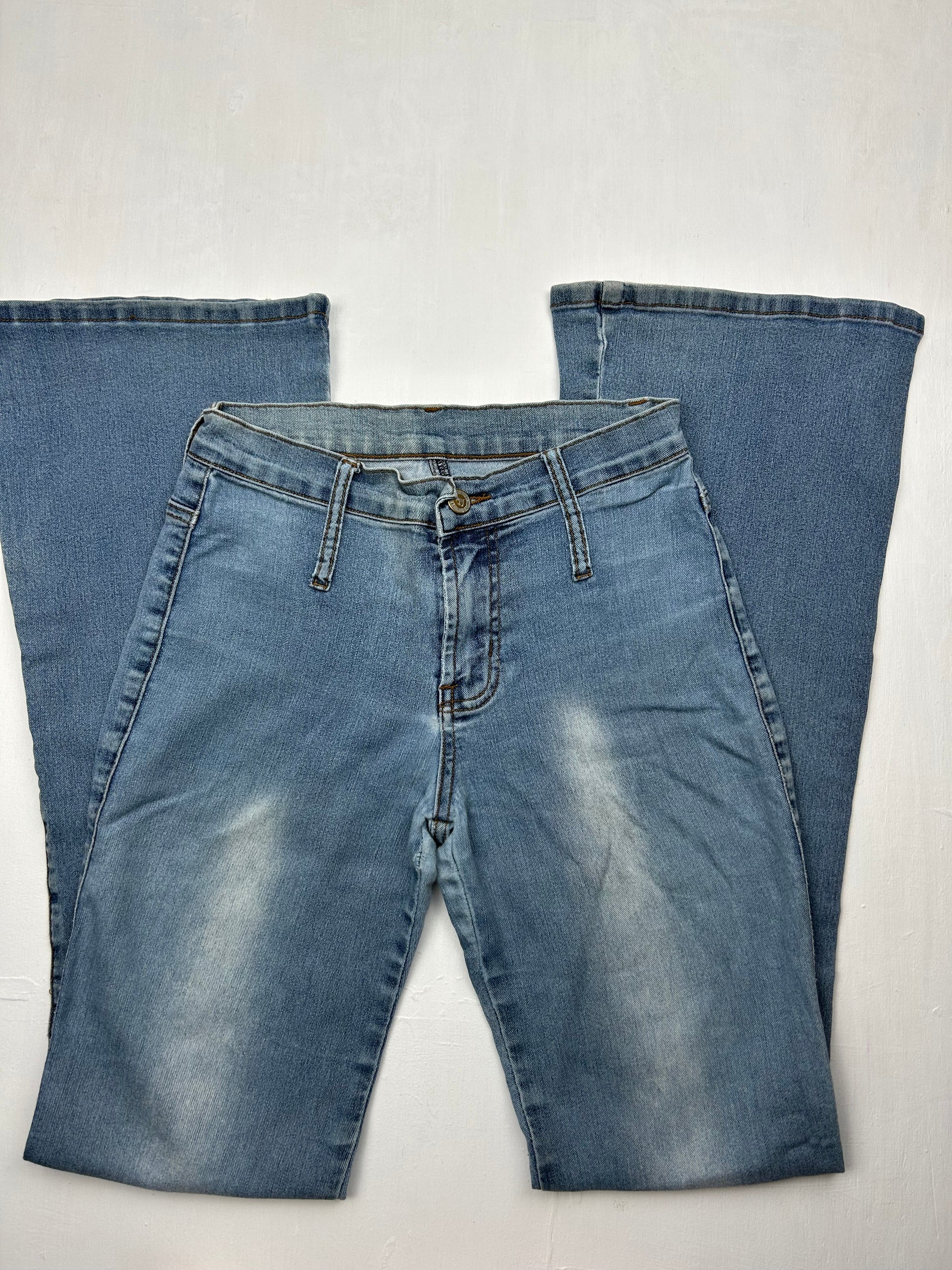 Blue low waist denim bootcut flare pants (XS/S)