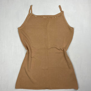 Beige knitted cami top (S)