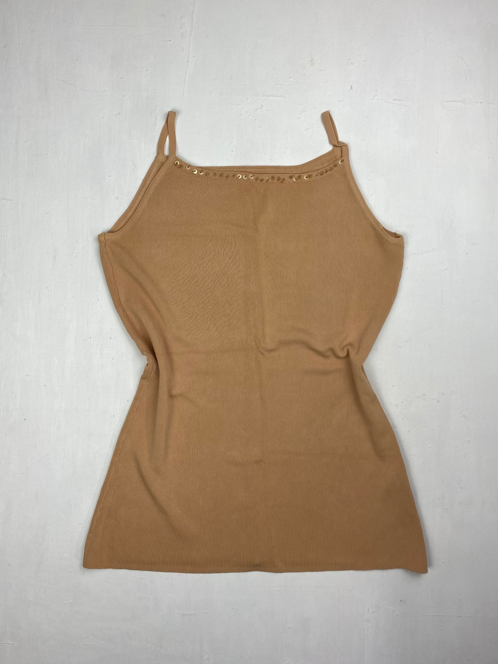 Beige knitted cami top (S)