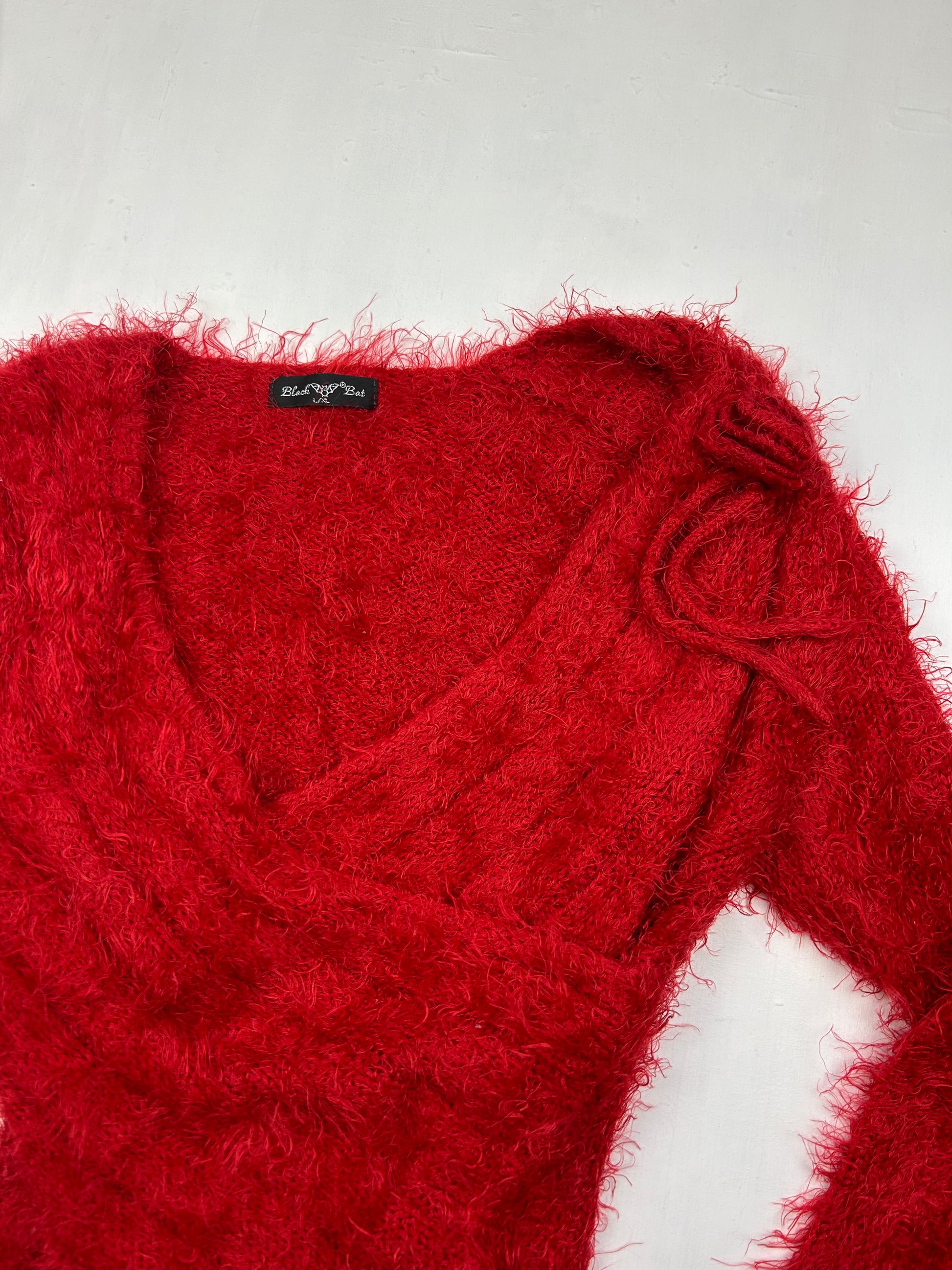 Red super soft wrap jumper (S/M)