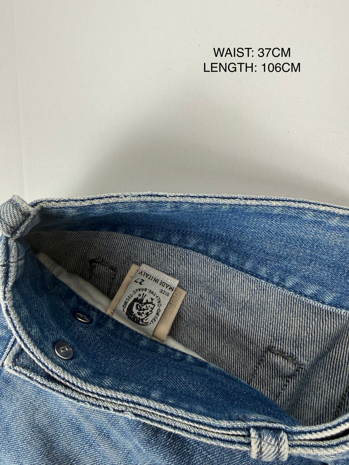 Pantalon droit taille basse en jean noir (XS)
