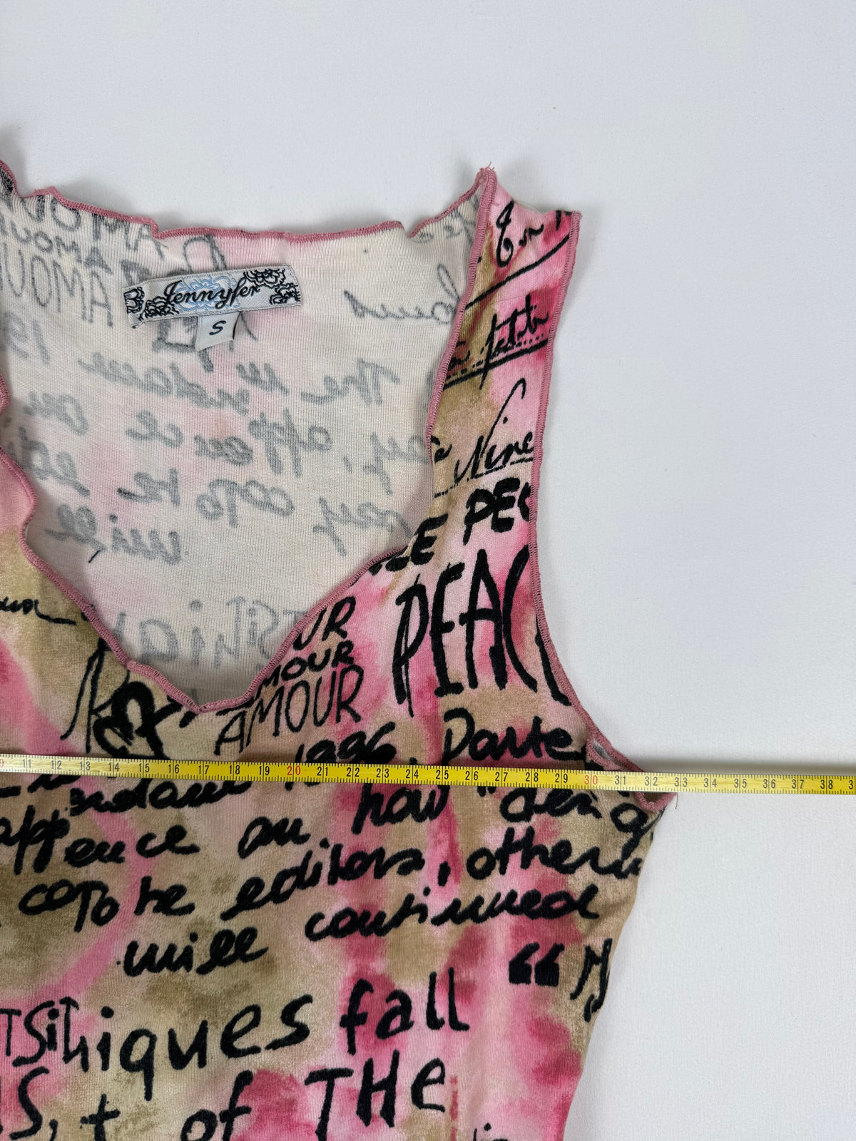 Pink graphic tank top (S)
