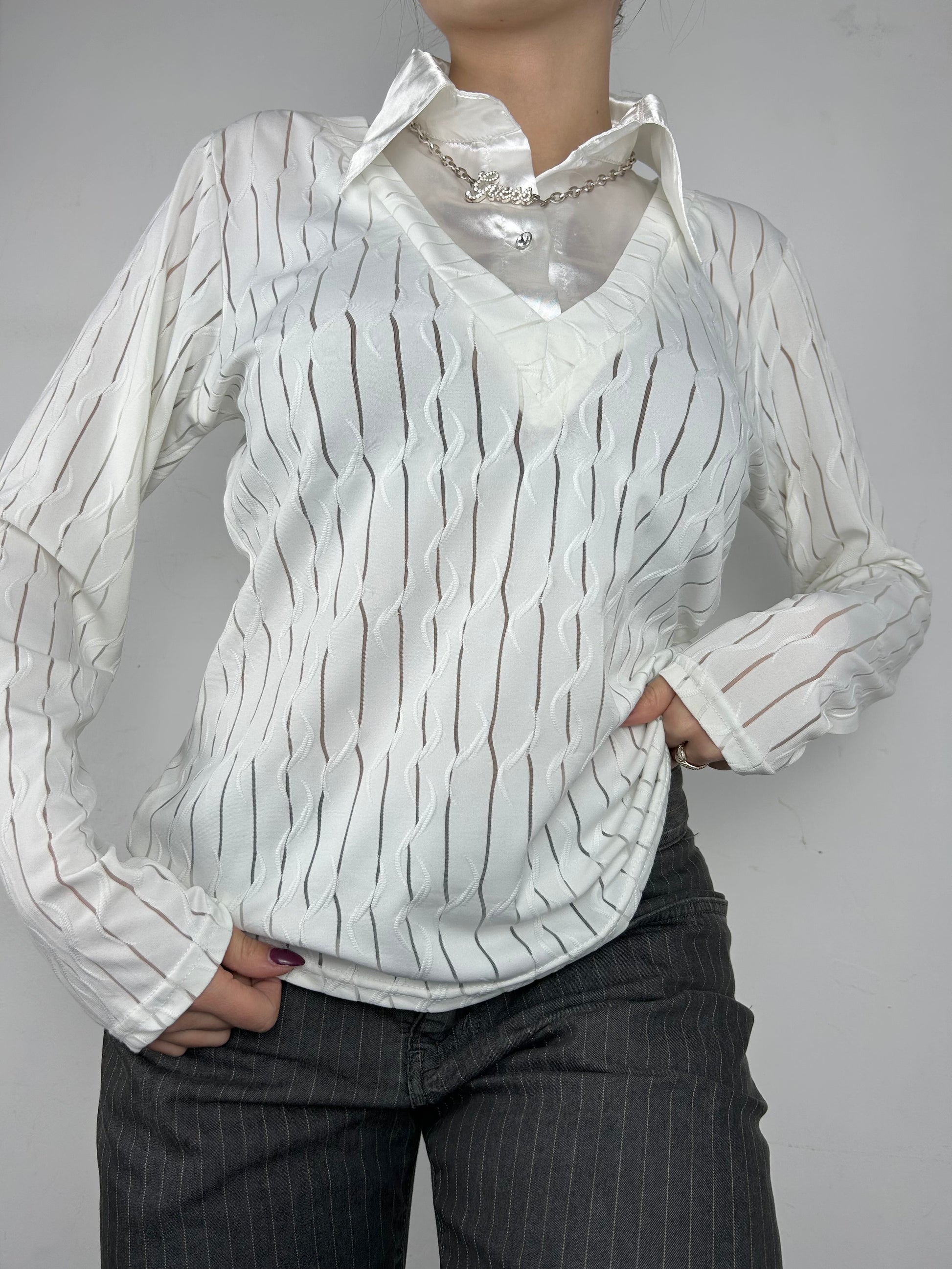 White long sleeves shirt (S/M)