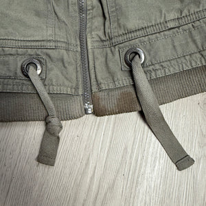 Khaki 100% cotton biker jacket (S)