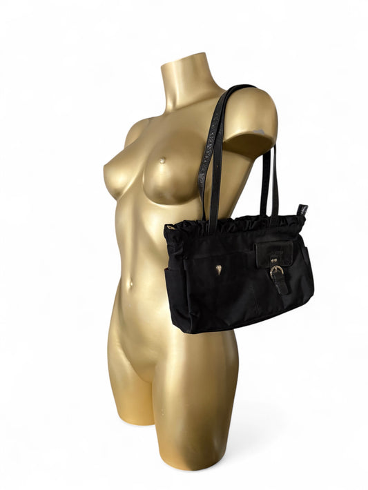 Black medium shoulder bag (24x18cm)